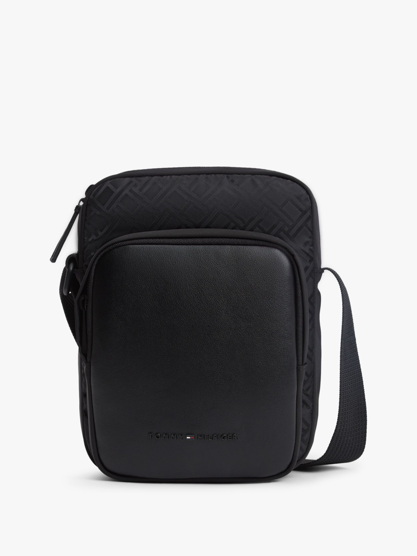 Tommy Hilfiger crossbody reportertas met vlag jaquard