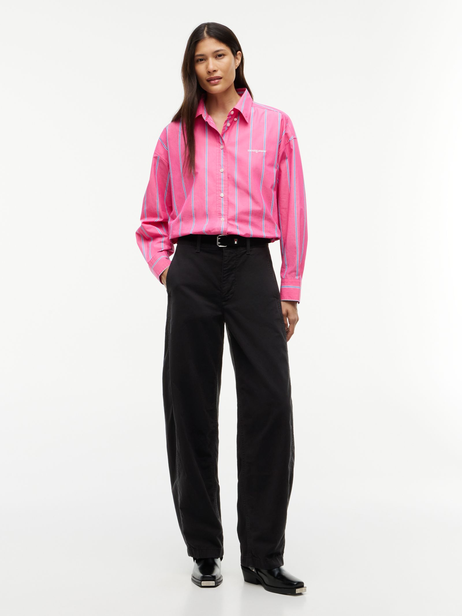 Tommy Jeans Medium Rise Barrel broek van Twill