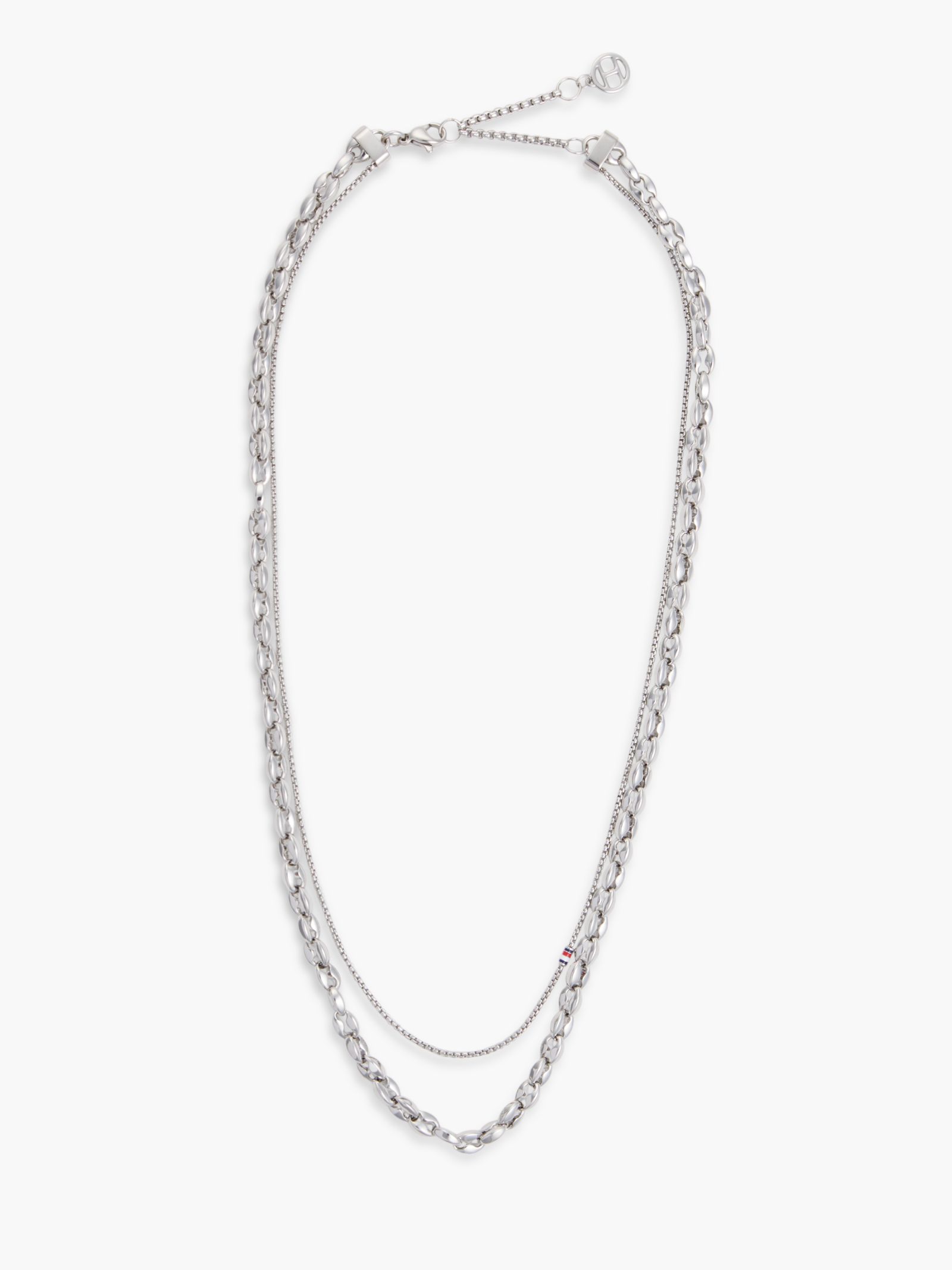 Tommy Hilfiger dubbele schakelketting van roestvrij staal