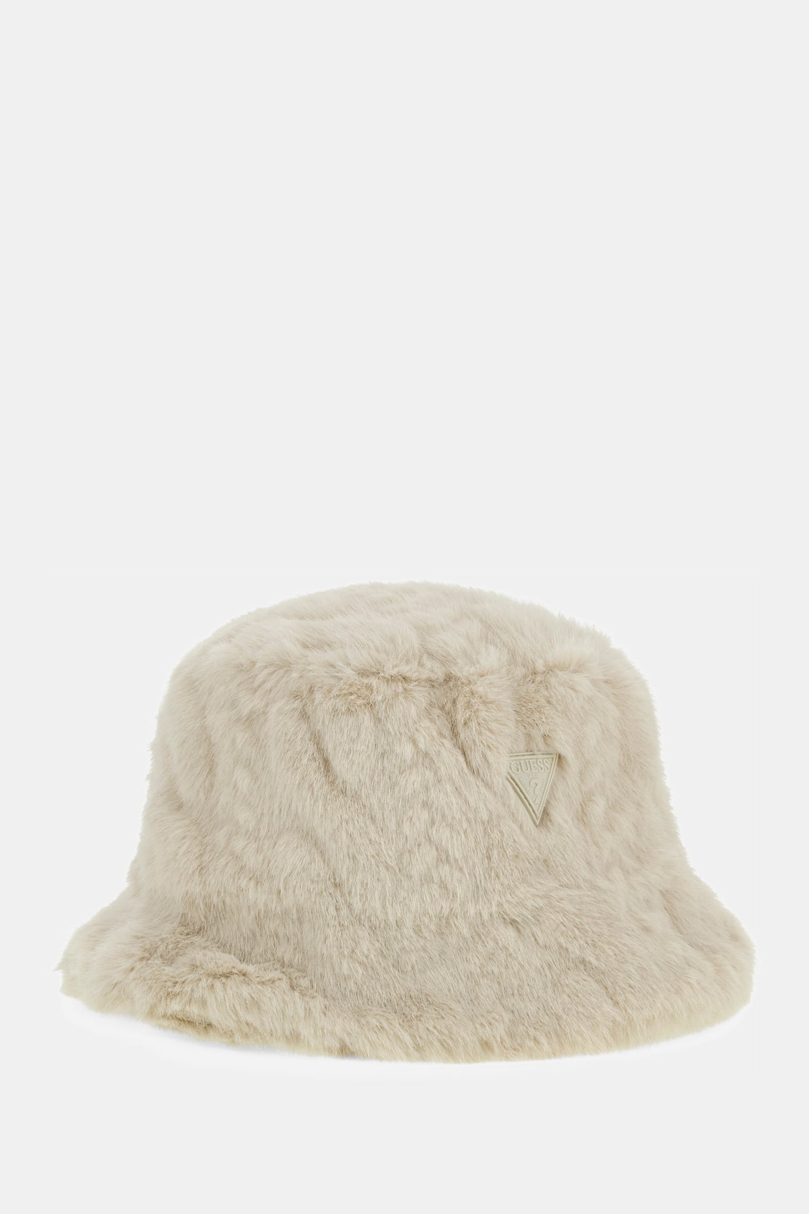 Guess Gevlochten Muts Van Imitatiebont in beige