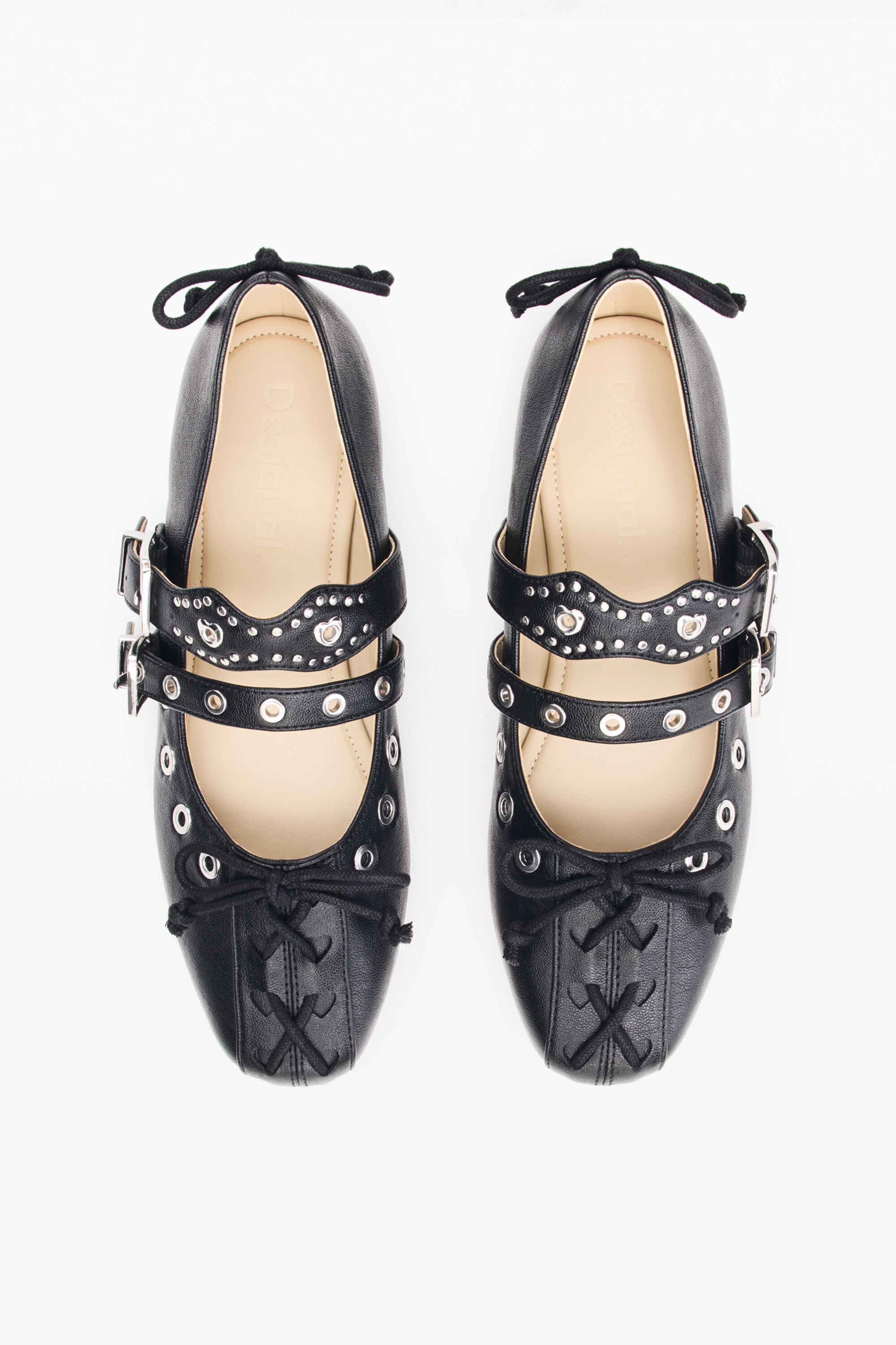 Desigual balletschoenen in leerlook