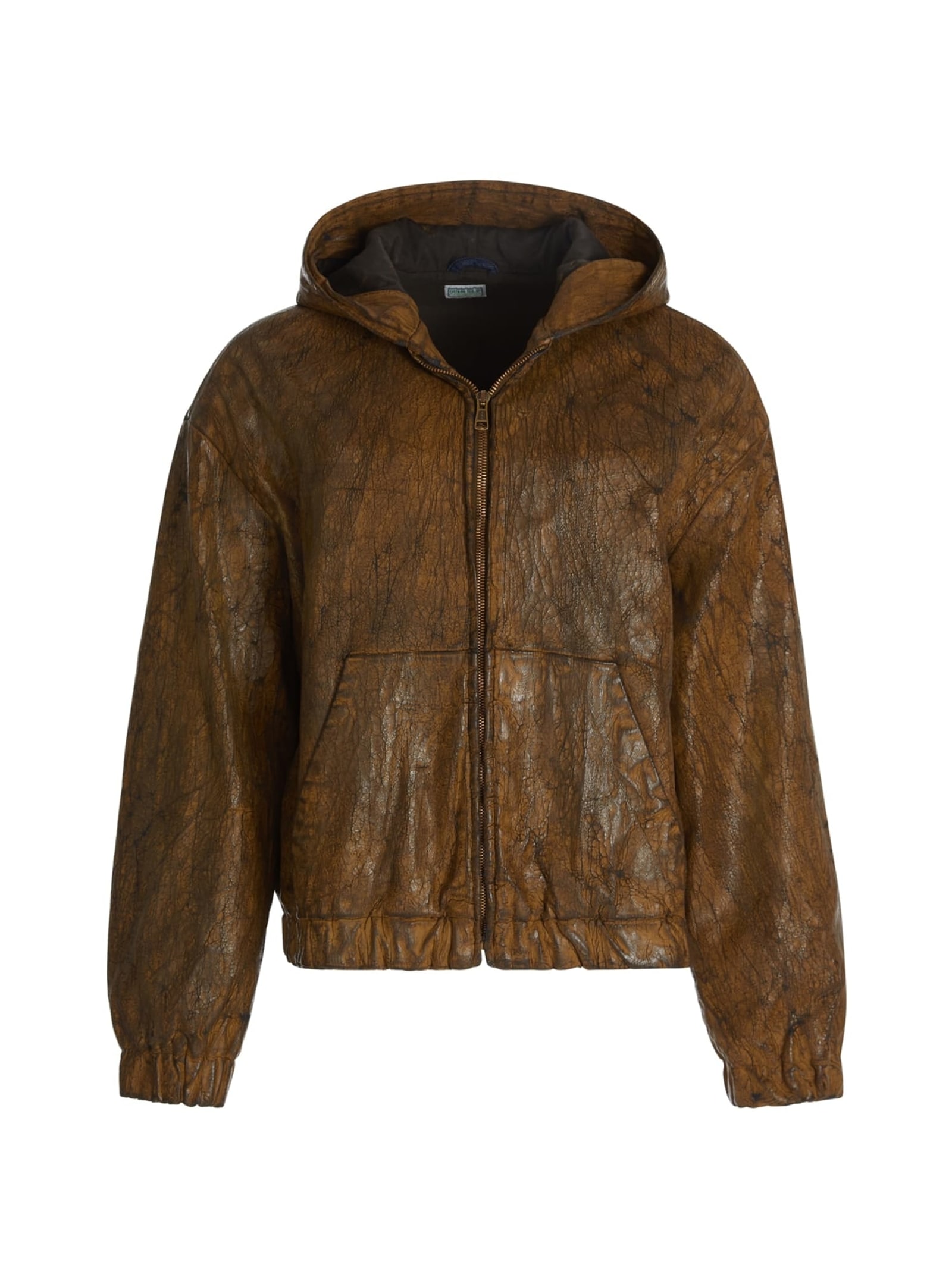 Guess Craquelé-Jack Met Capuchon in bruin
