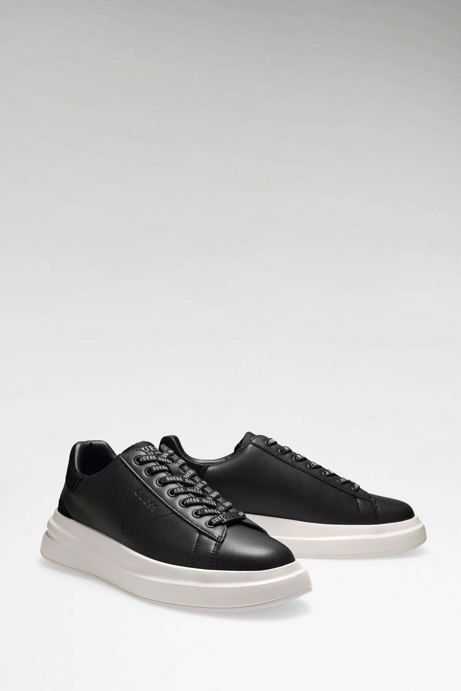 Guess Elba Sneakers Veters Met Logo in zwart