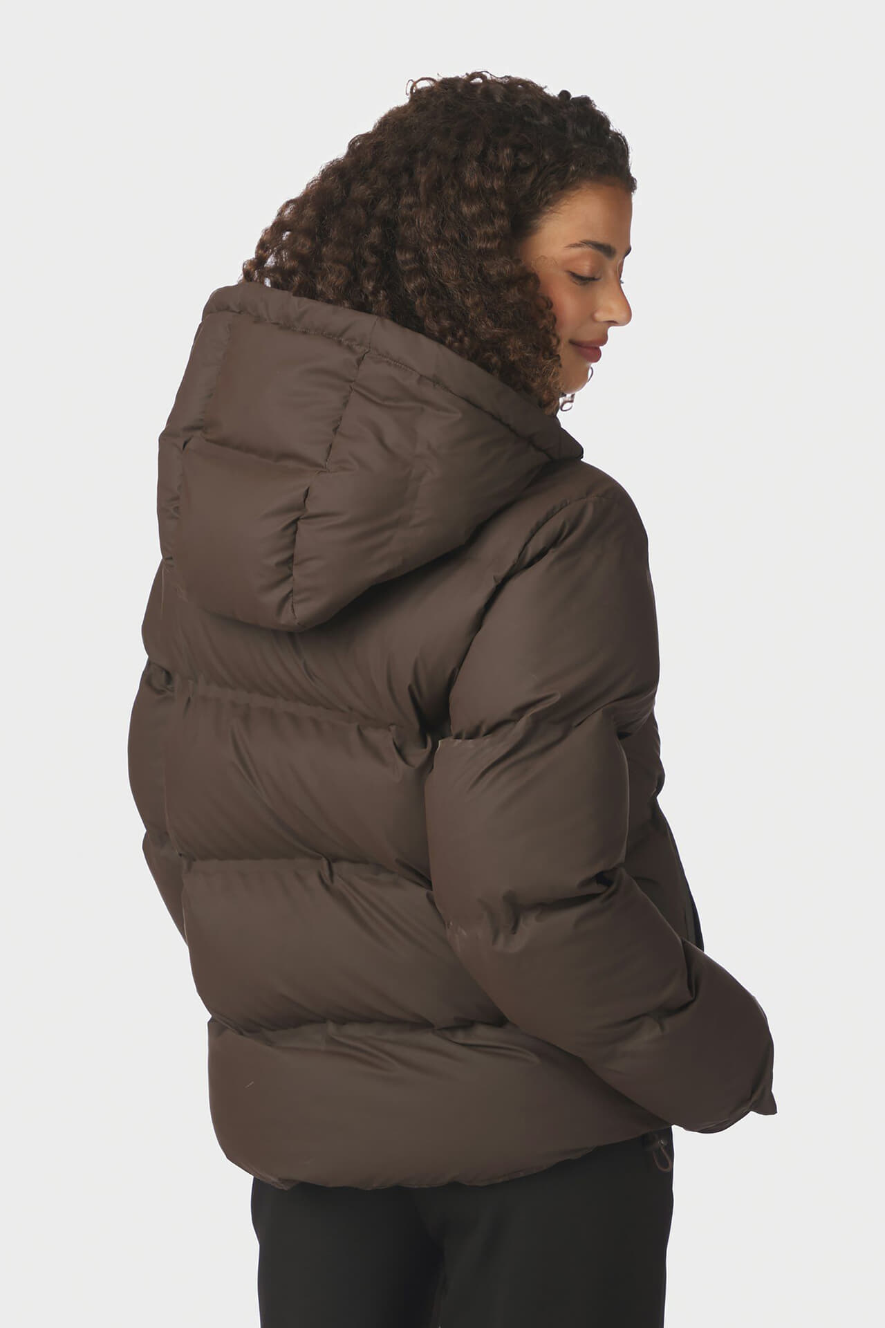 Neo Noir Puffer Jas Fox Bruin dames