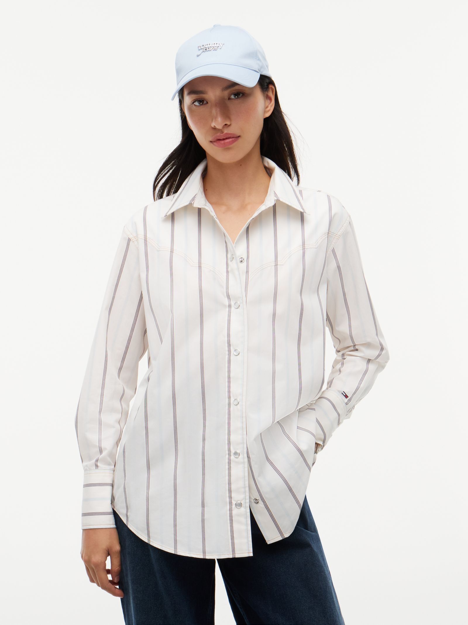 Tommy Jeans Poplin Western overhemd in wit