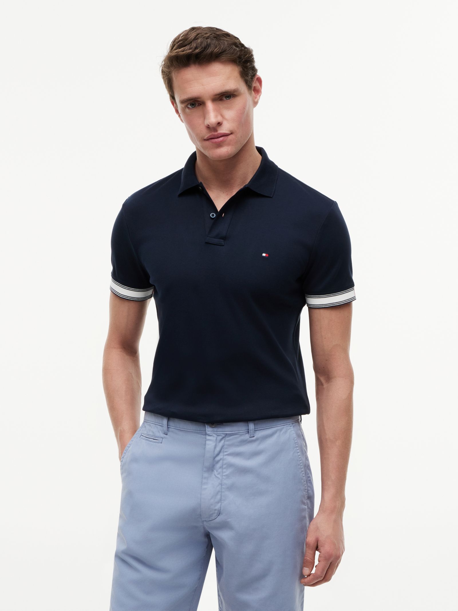 Tommy Hilfiger Slim Fit Poloshirt van Soepel Katoen in marine