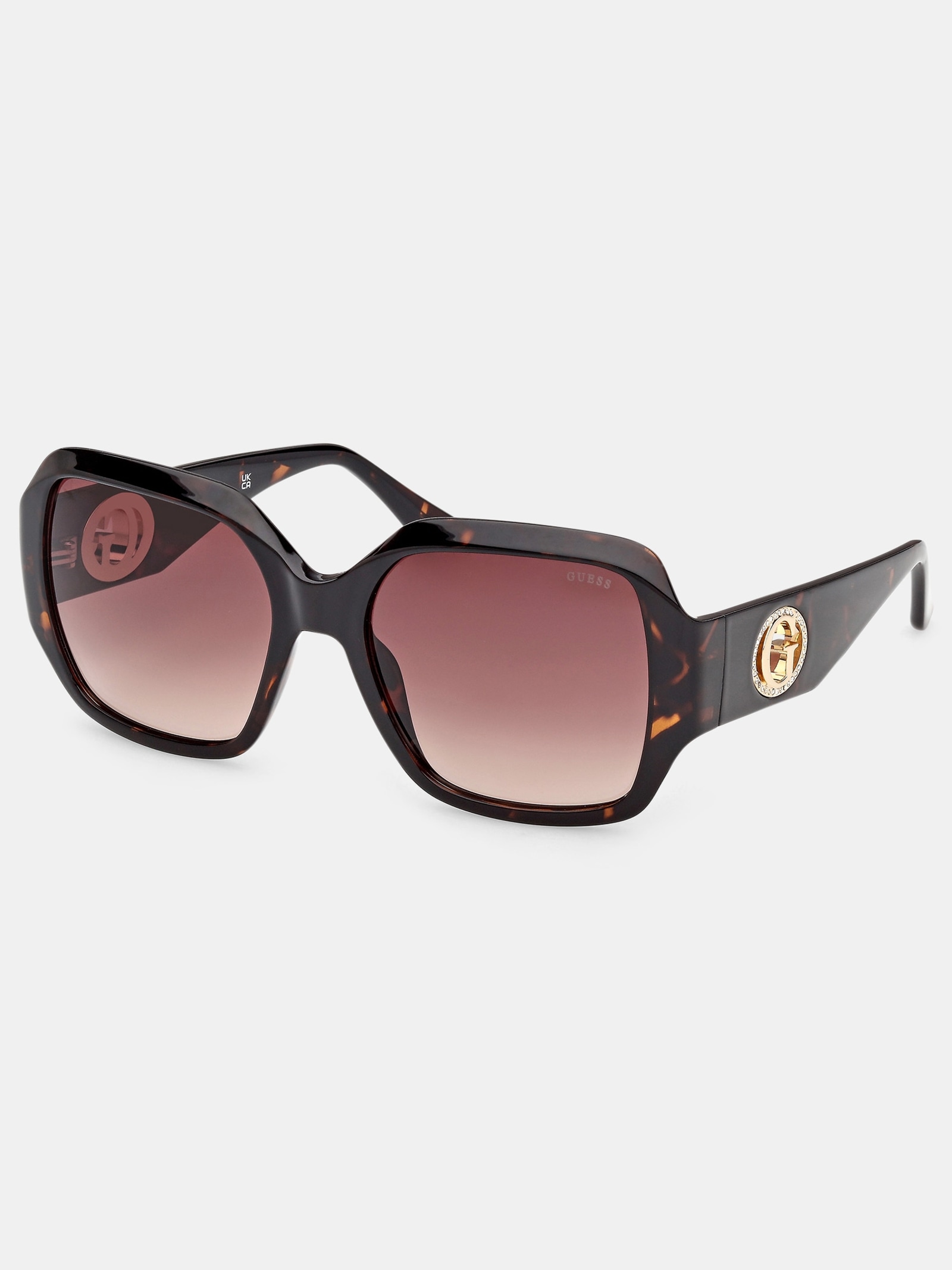 Guess Vierkante Zonnebril for women in bruin
