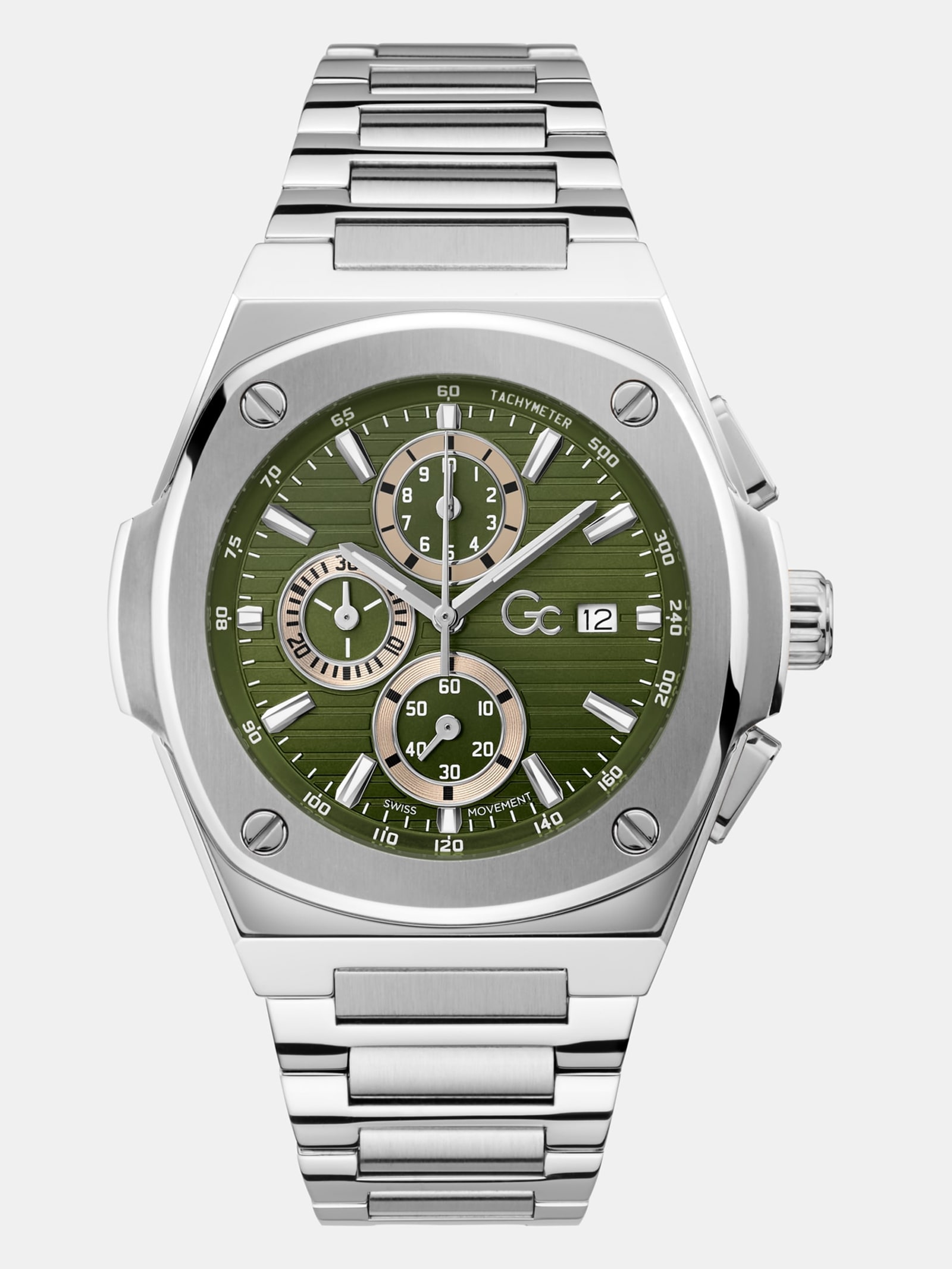 Guess Gc Roestvrijstalen Horloge 44 Mm in groen