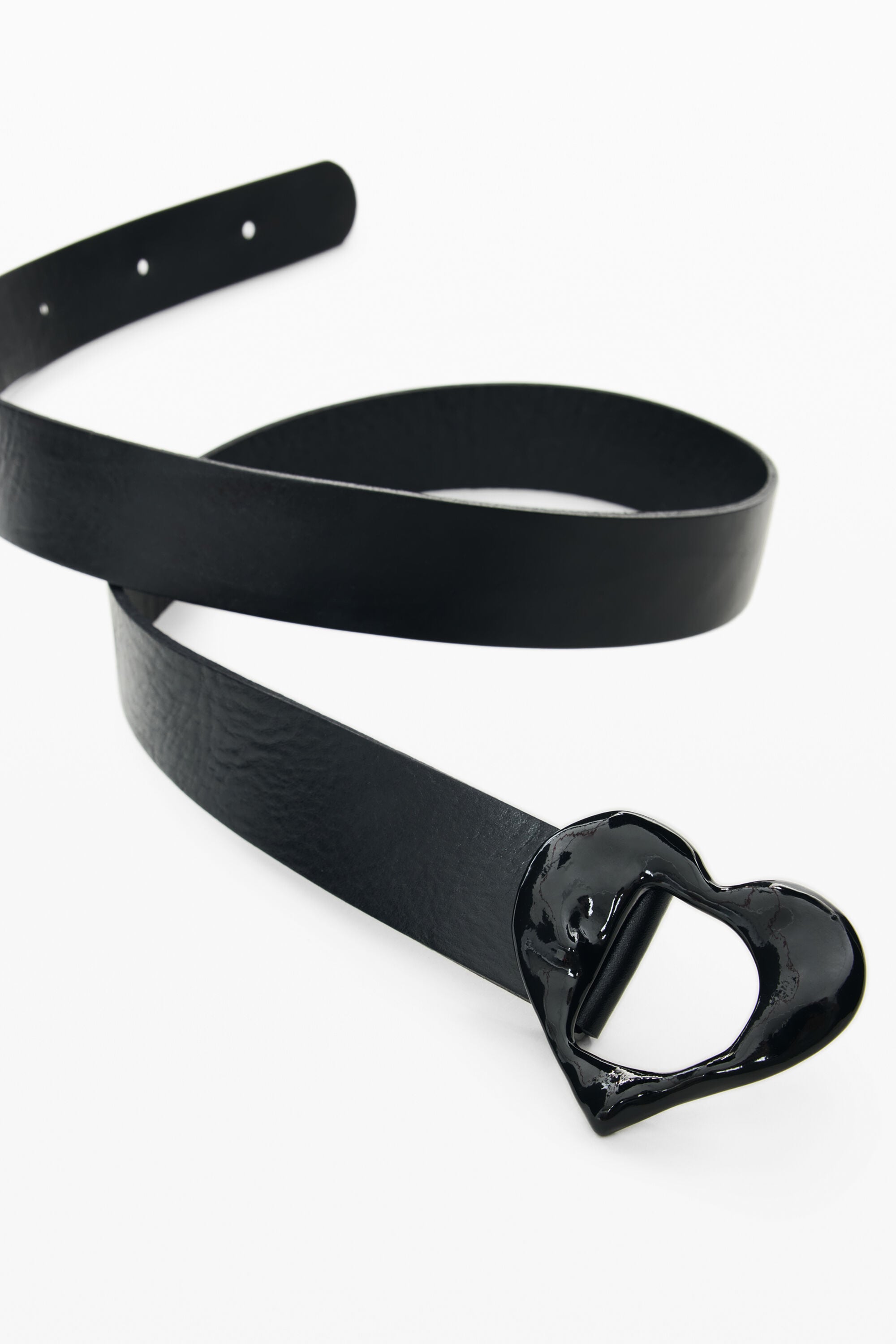 Desigual Leren Hart Riem in zwart