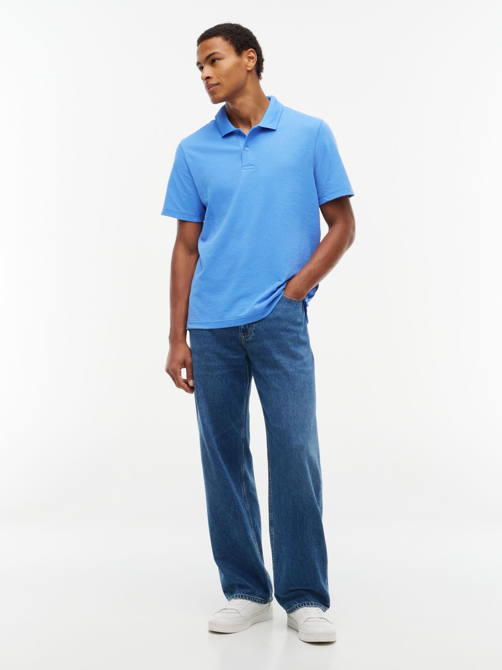 Tommy Jeans Regular fit polo met wafelsteek en vlag