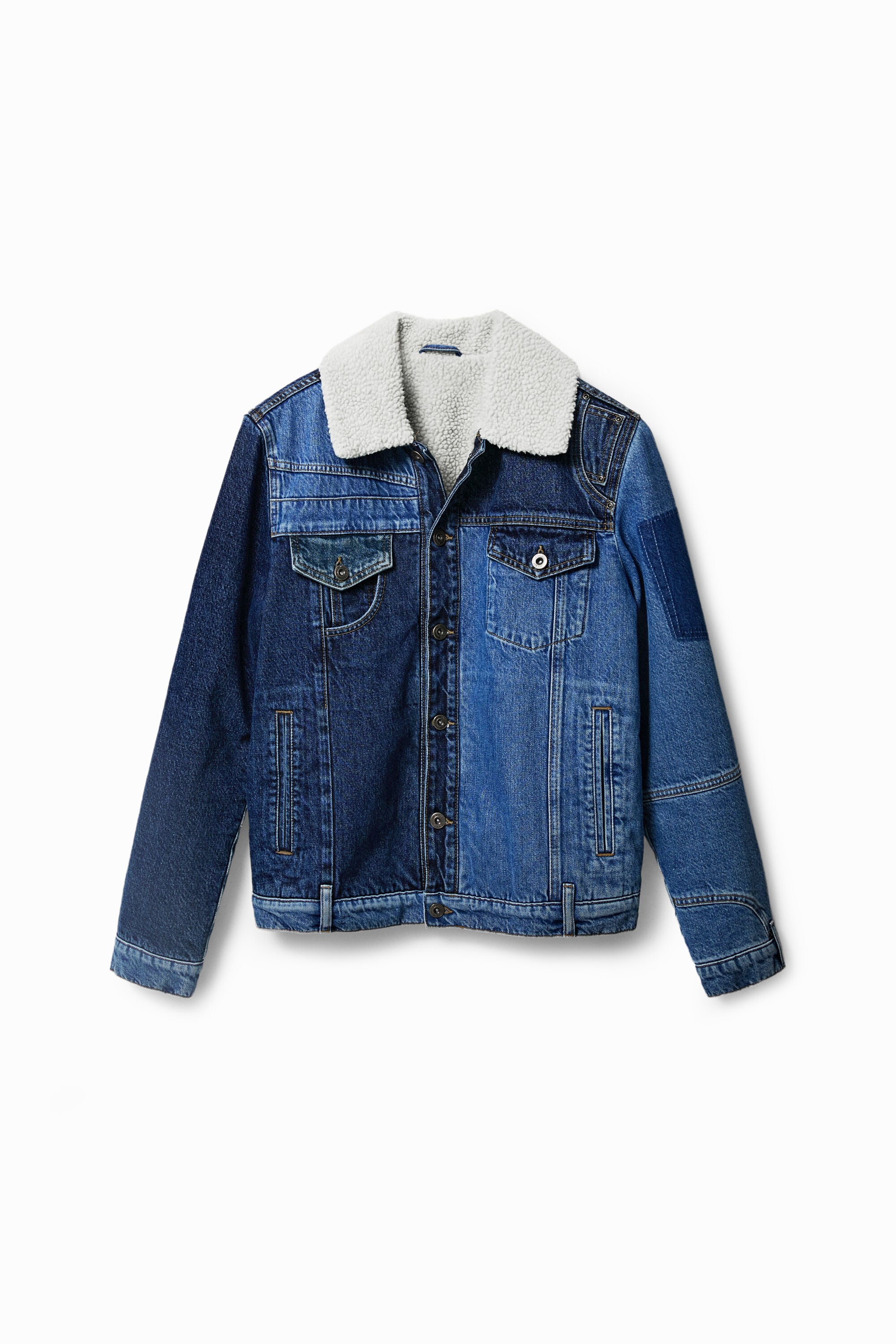 Desigual Spijkerjack met lamsvacht