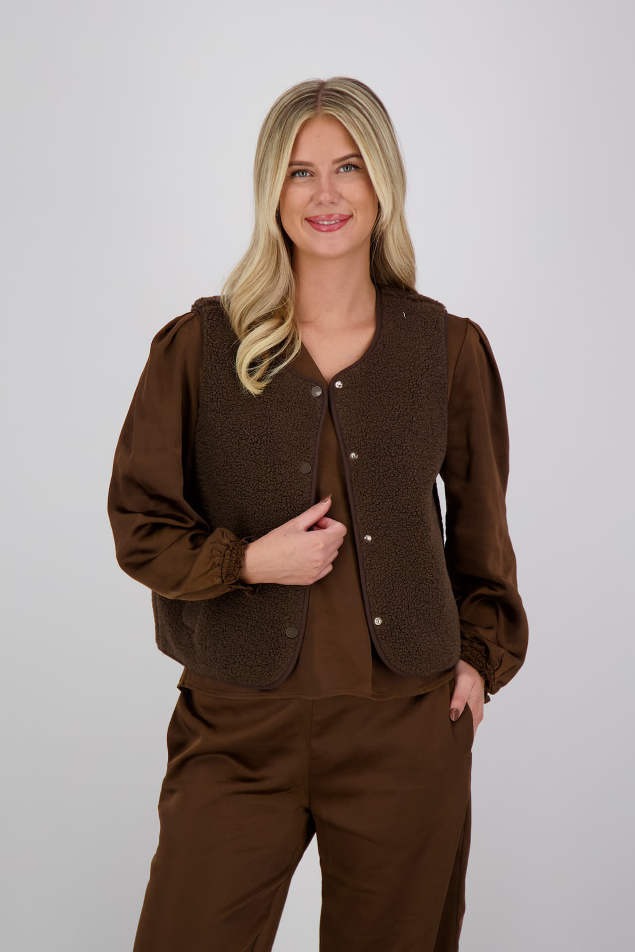 Vive La Femme Gilet Elina Bruin dames