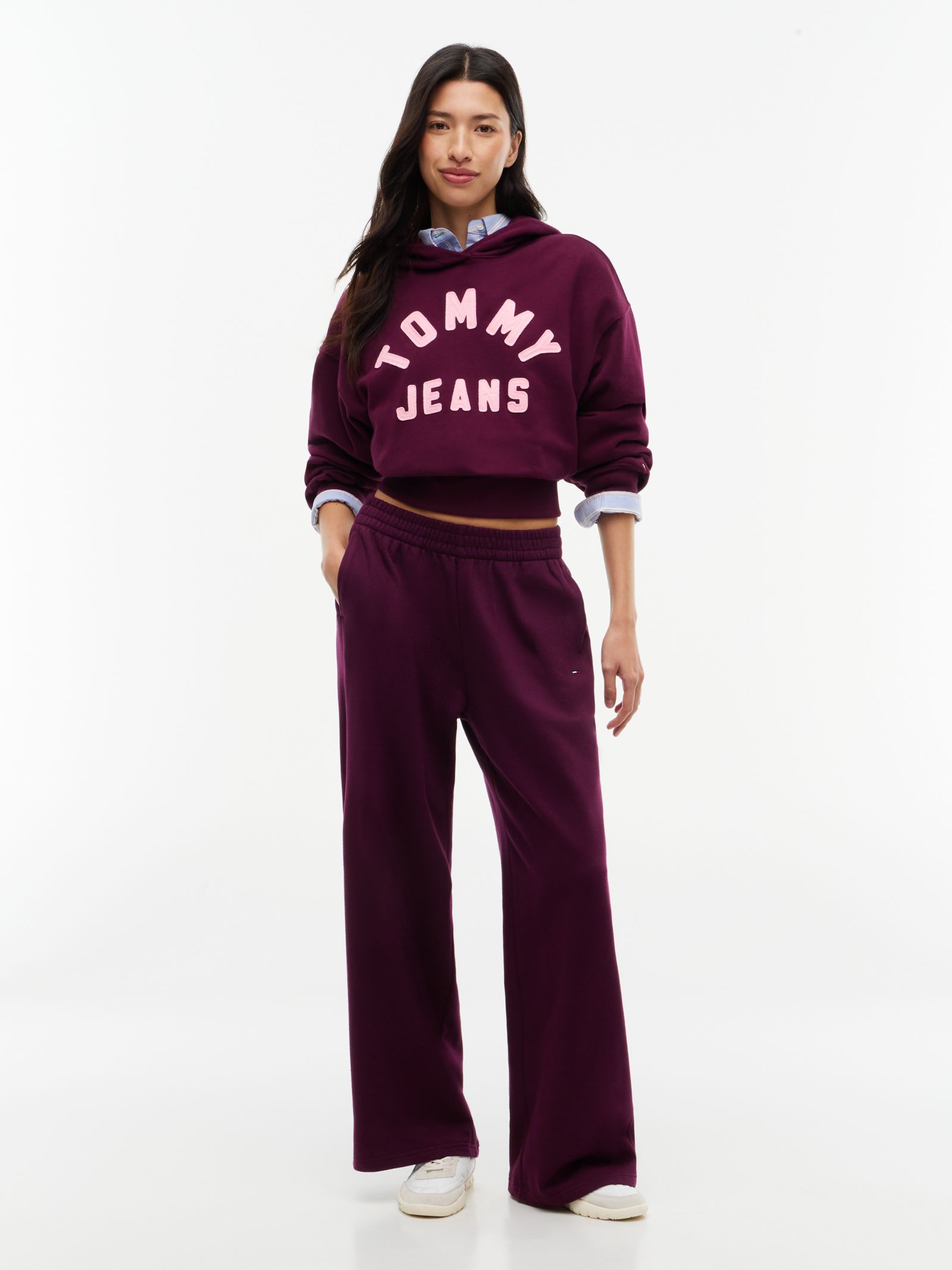 Tommy Jeans Straight Fit Jogger van geborstelde fleece