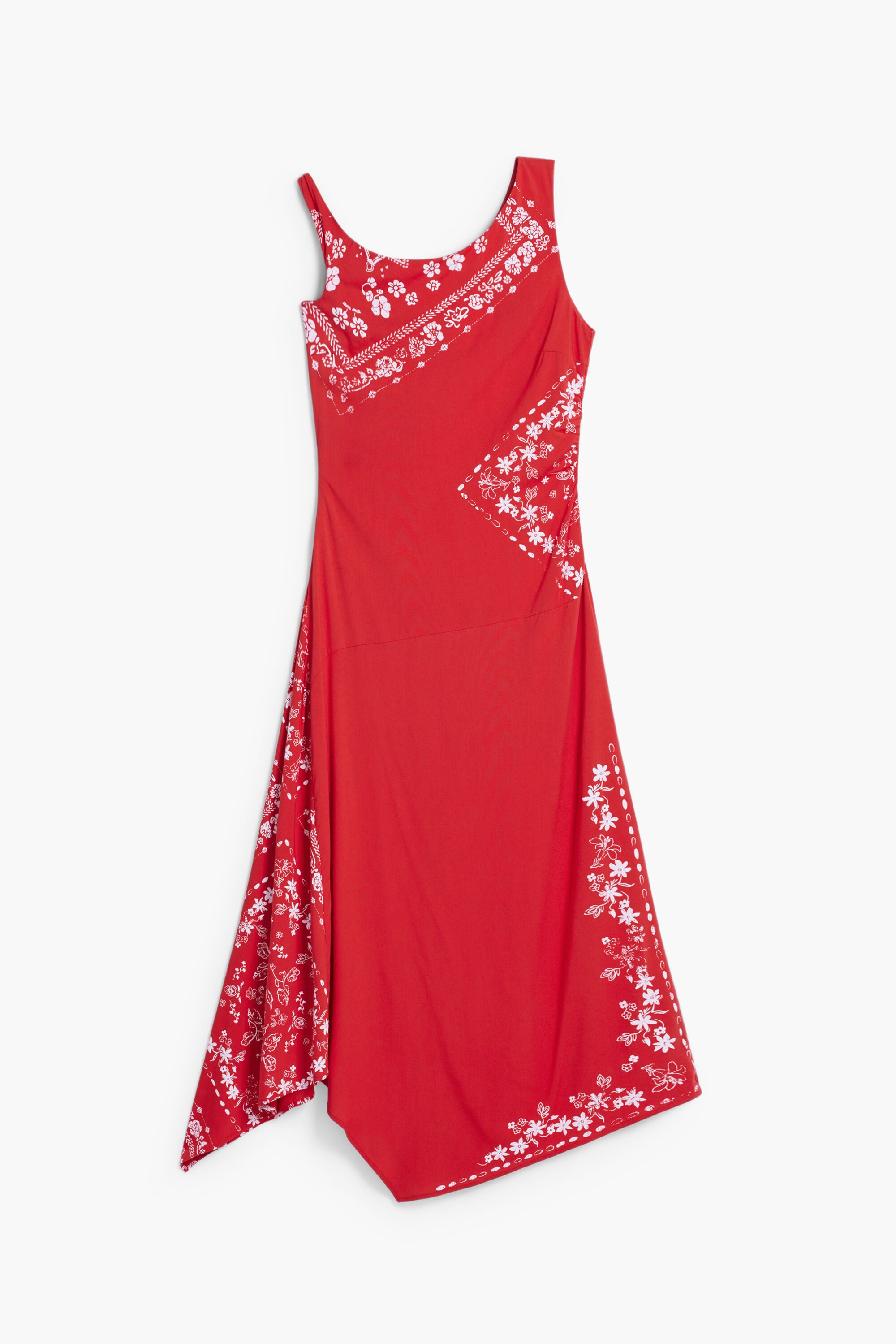 Desigual Asymmetrische jurk met bloemen bandana