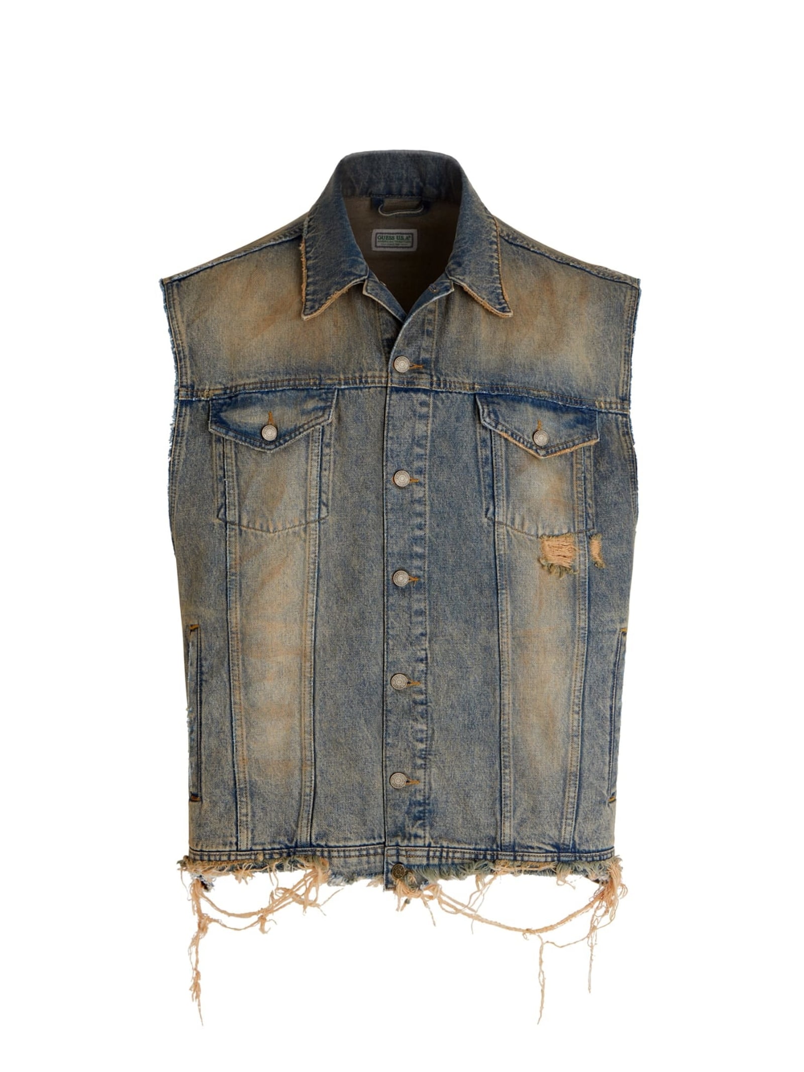 Guess Denim Truckergilet in blauw