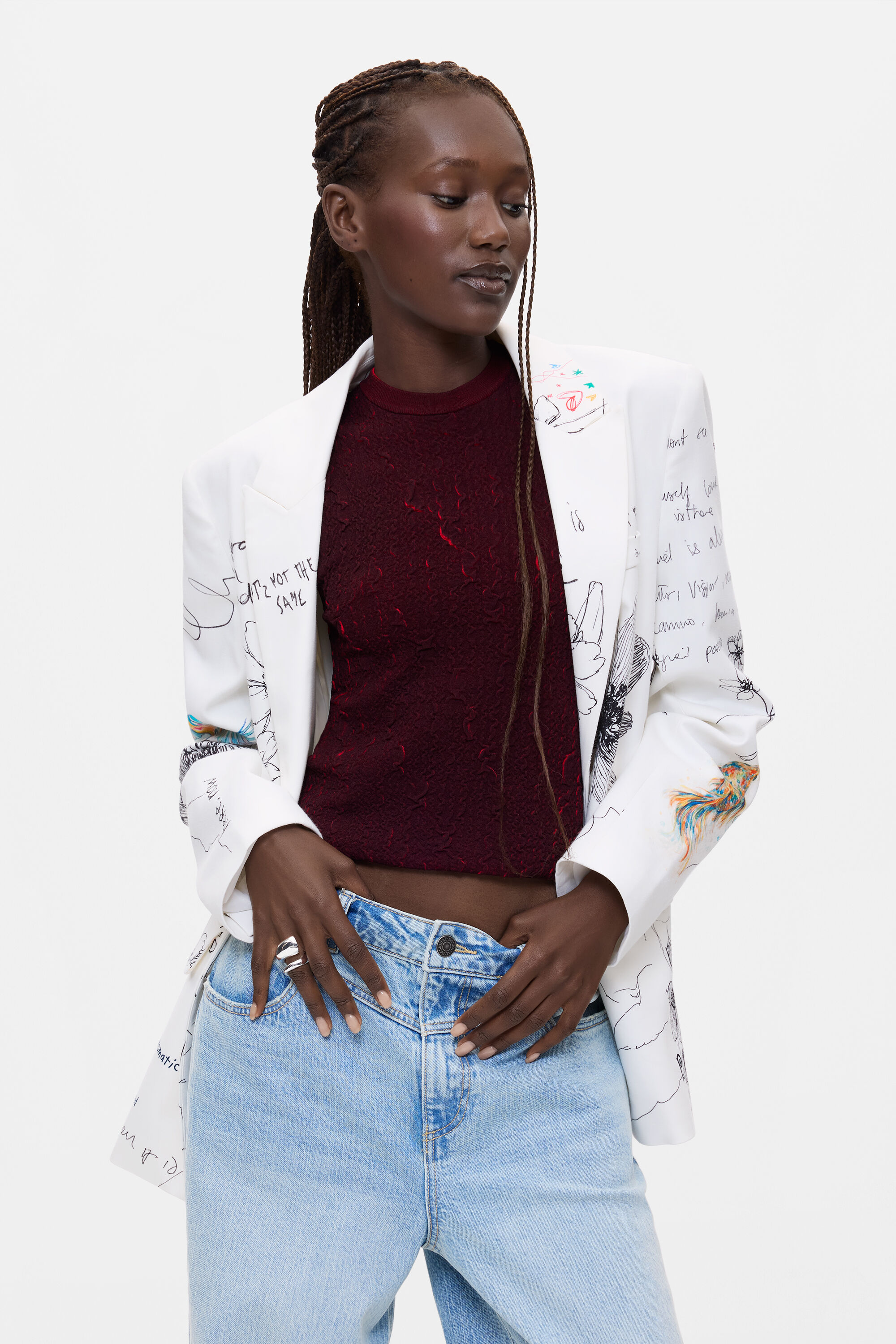 Desigual Blazer met bloemenprint
