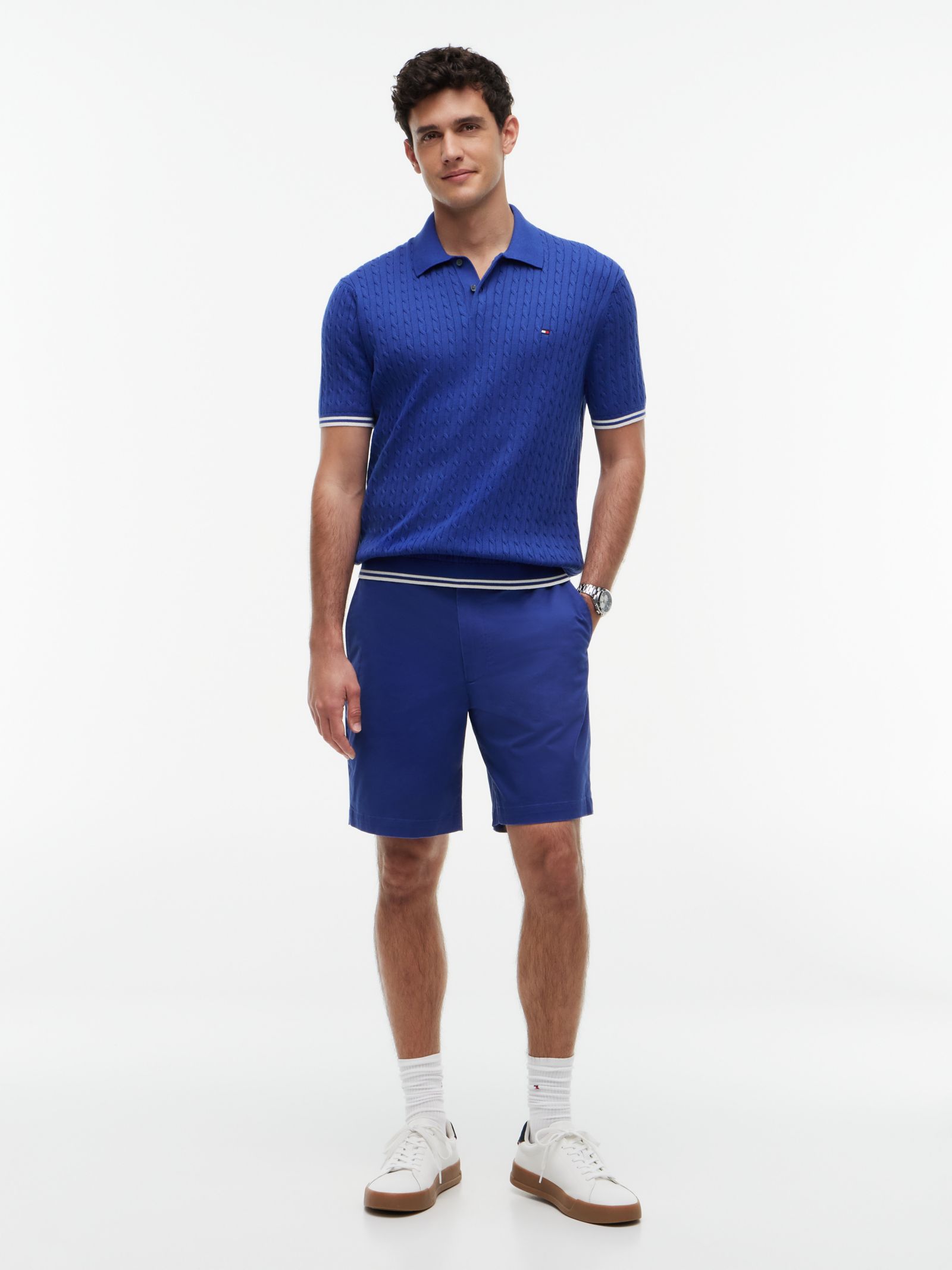 Tommy Hilfiger Dover Regular Straight Chino Short van twill in marine