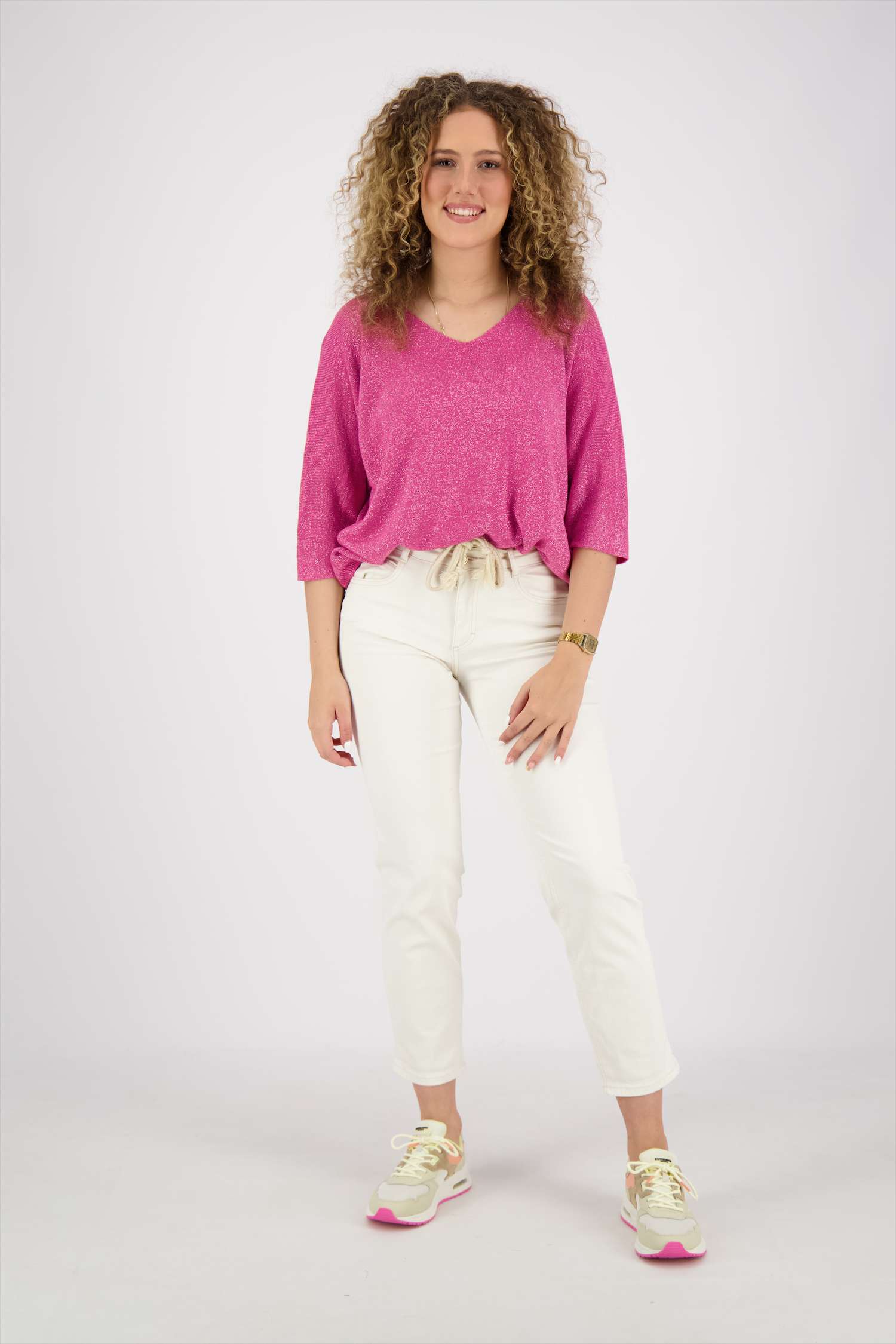 Bomont Glitter Top Fuchsia dames