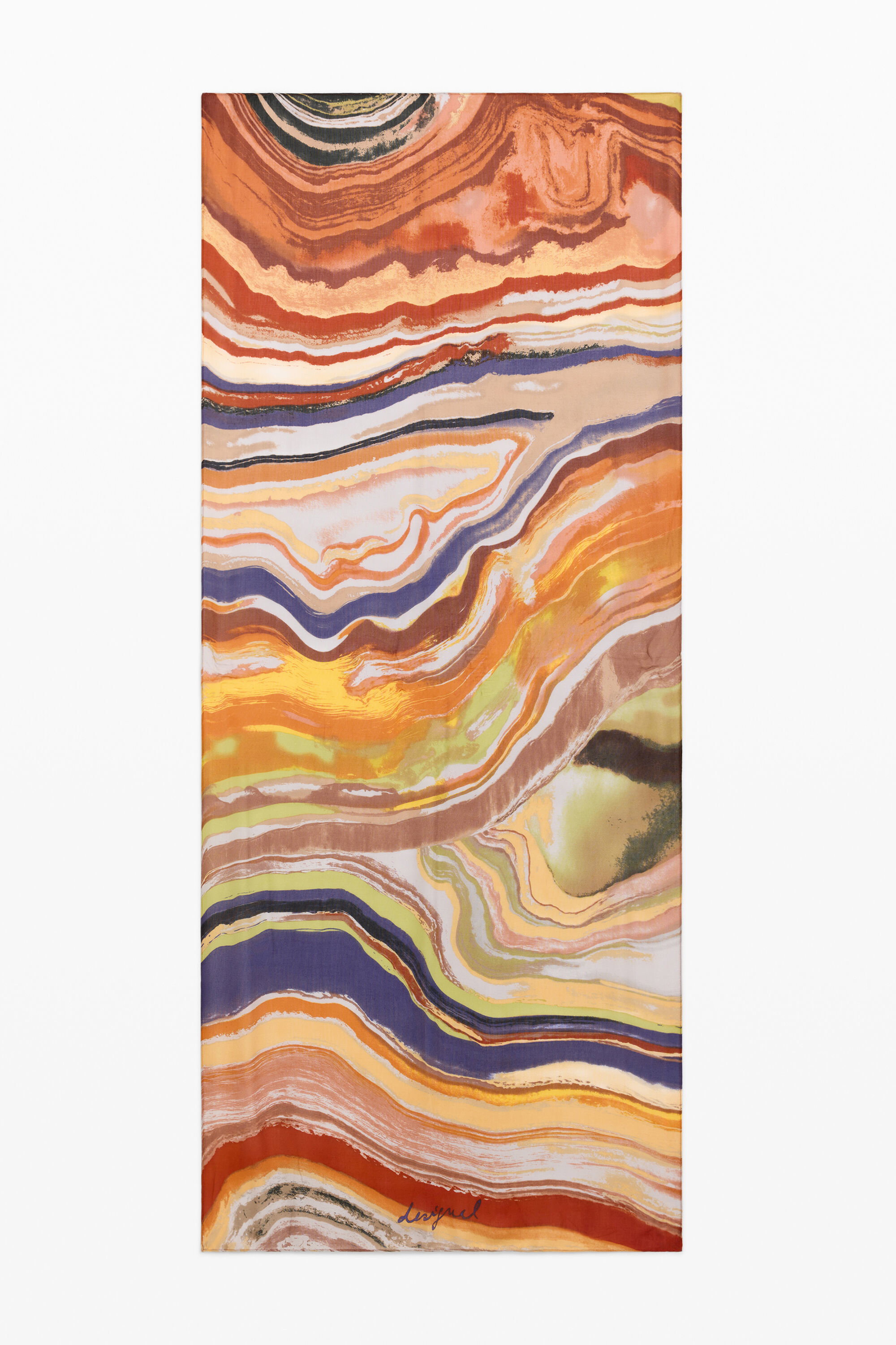 Desigual Rechthoekige bedrukte foulard in multicolor