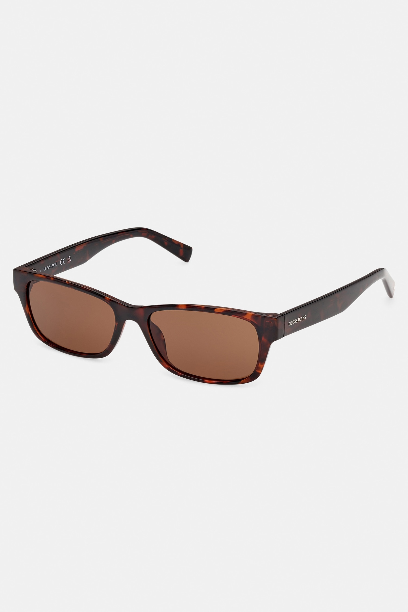 Guess Rechthoekige Zonnebril unisex in bruin