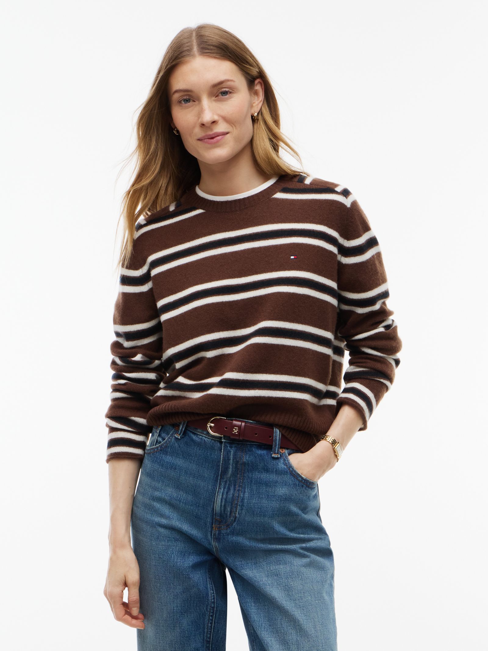 Tommy Hilfiger Slim Fit Trui van Zuivere Wollen Jersey