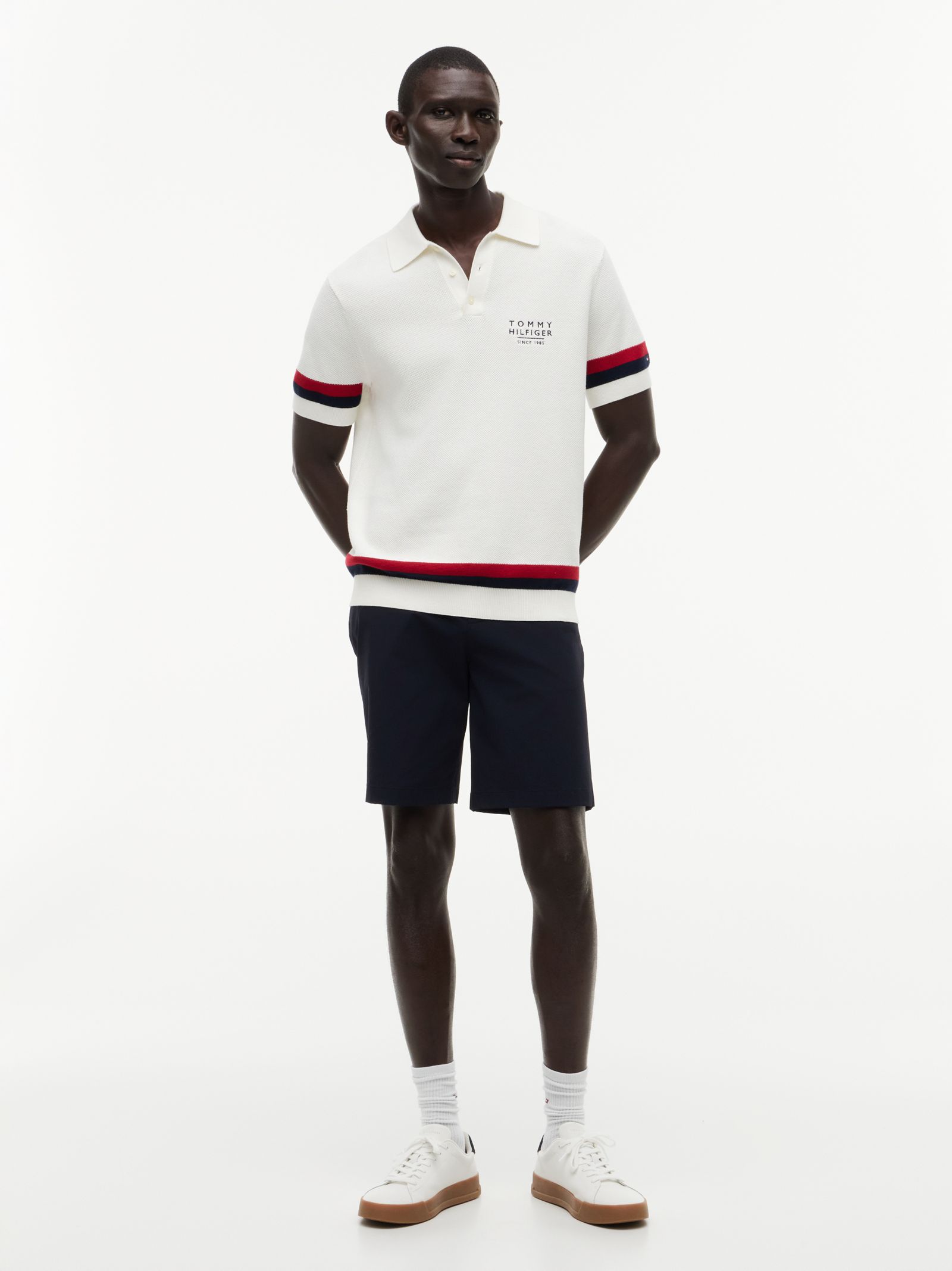 Tommy Hilfiger tech elastische chino short in marine