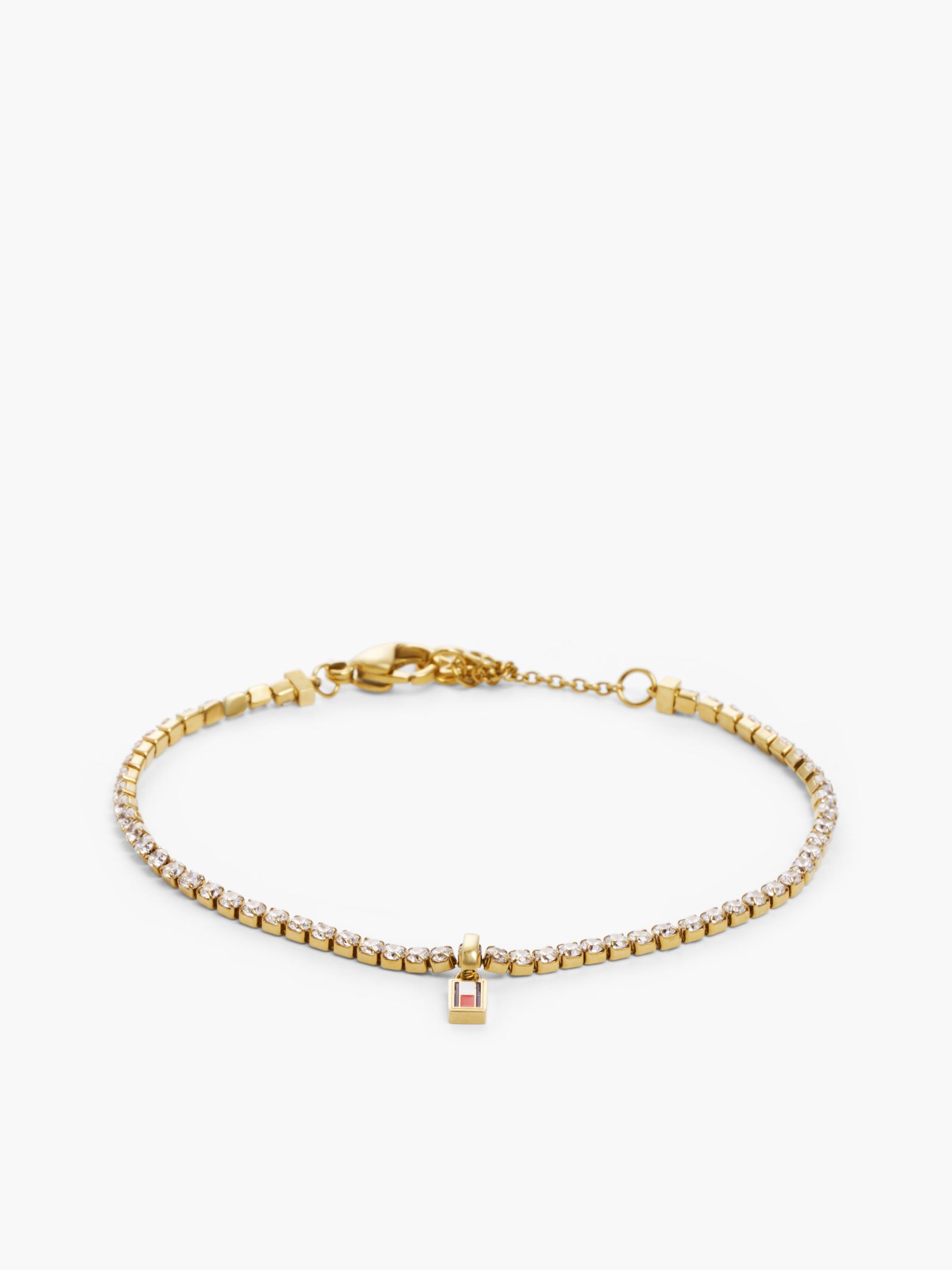 Tommy Hilfiger Armband van verguld roestvrij staal met kristallen details