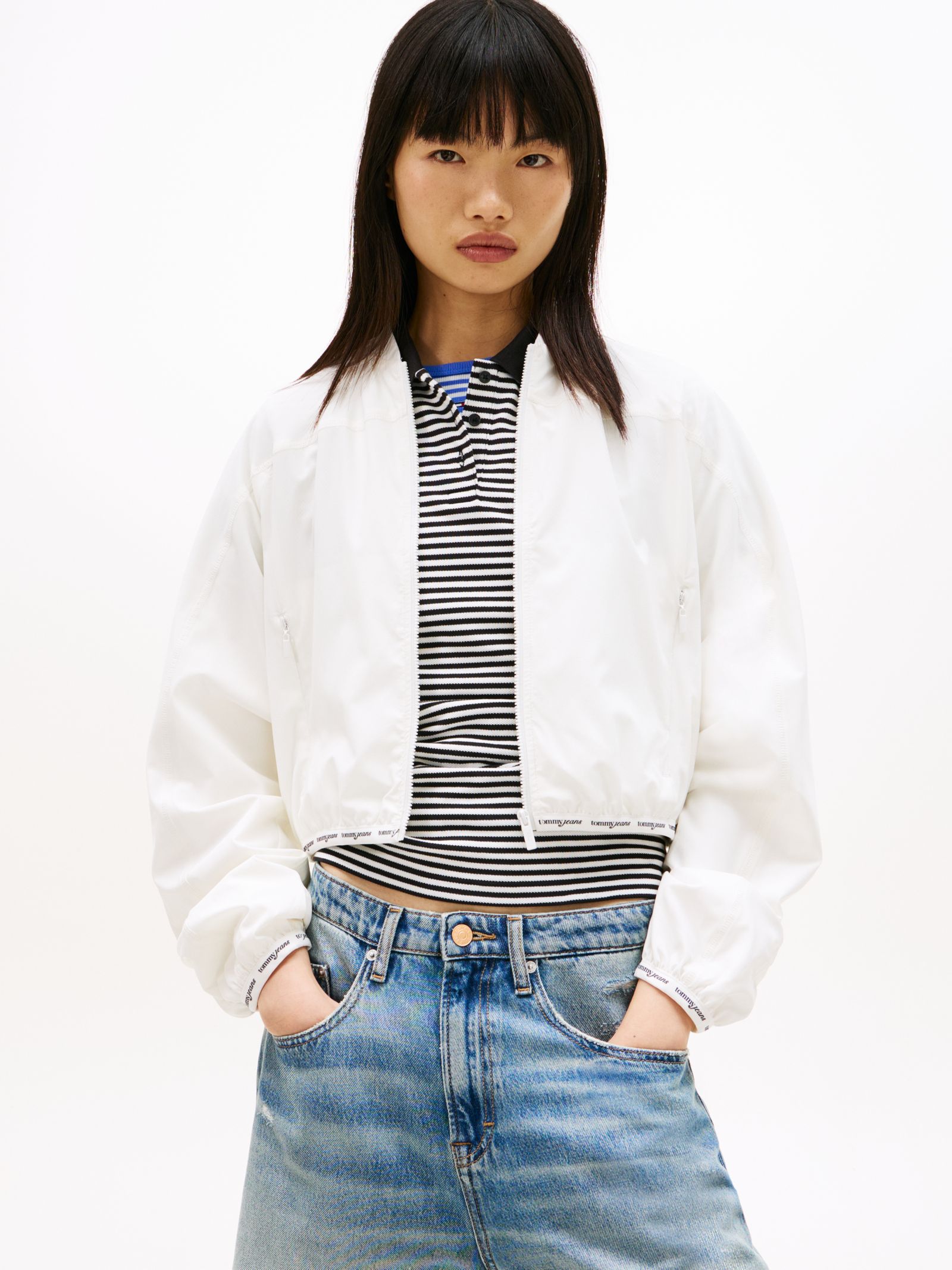 Tommy Jeans Waterafstotend bomberjack met logotape