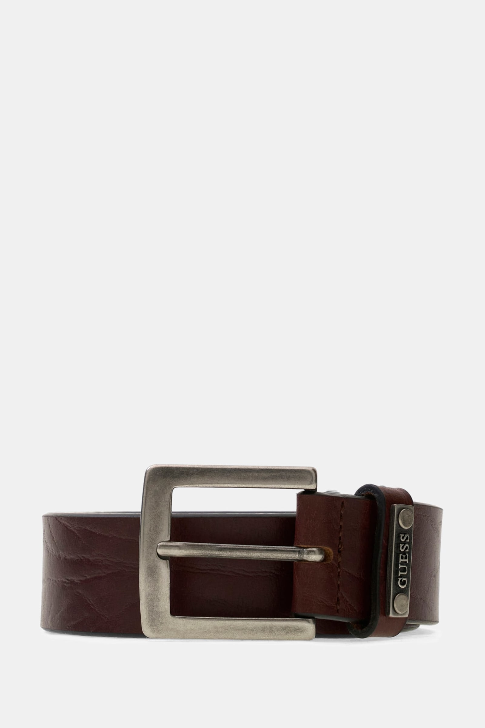 Guess Echte Leren Riem for men in bruin