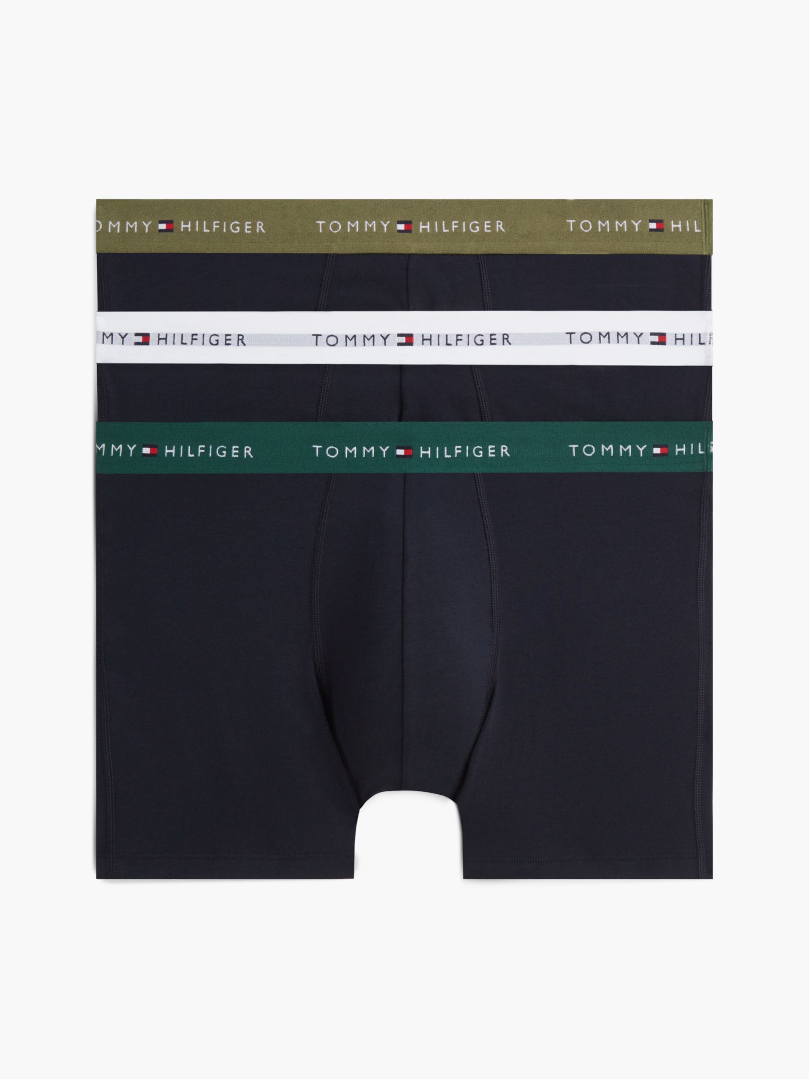Tommy Hilfiger Set van 3 boxer briefs met contrasterende signature taille in marine