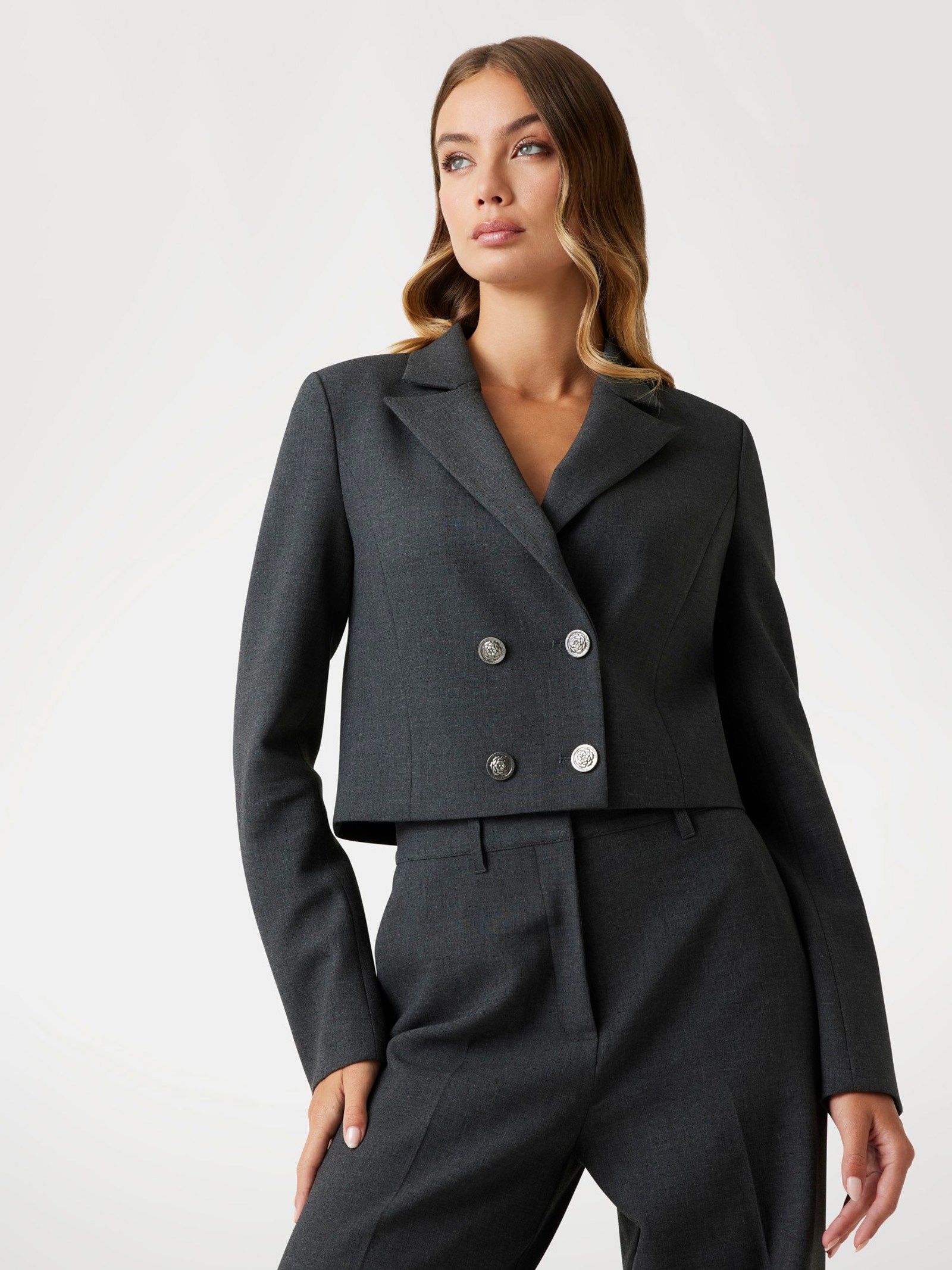 Guess Flanellen Verkorte Blazer