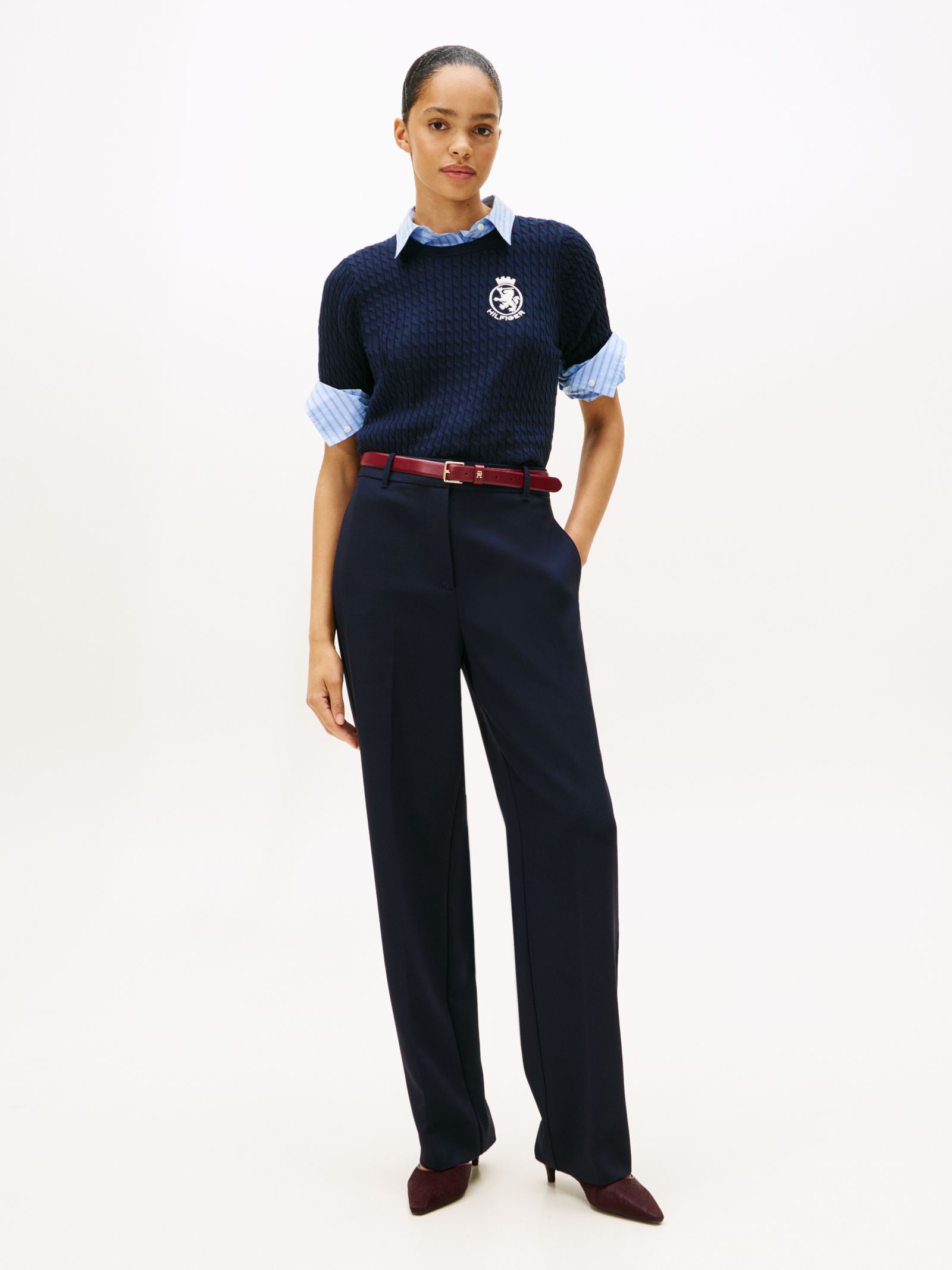 Tommy Hilfiger slim fit broek met rechte broekspijpen