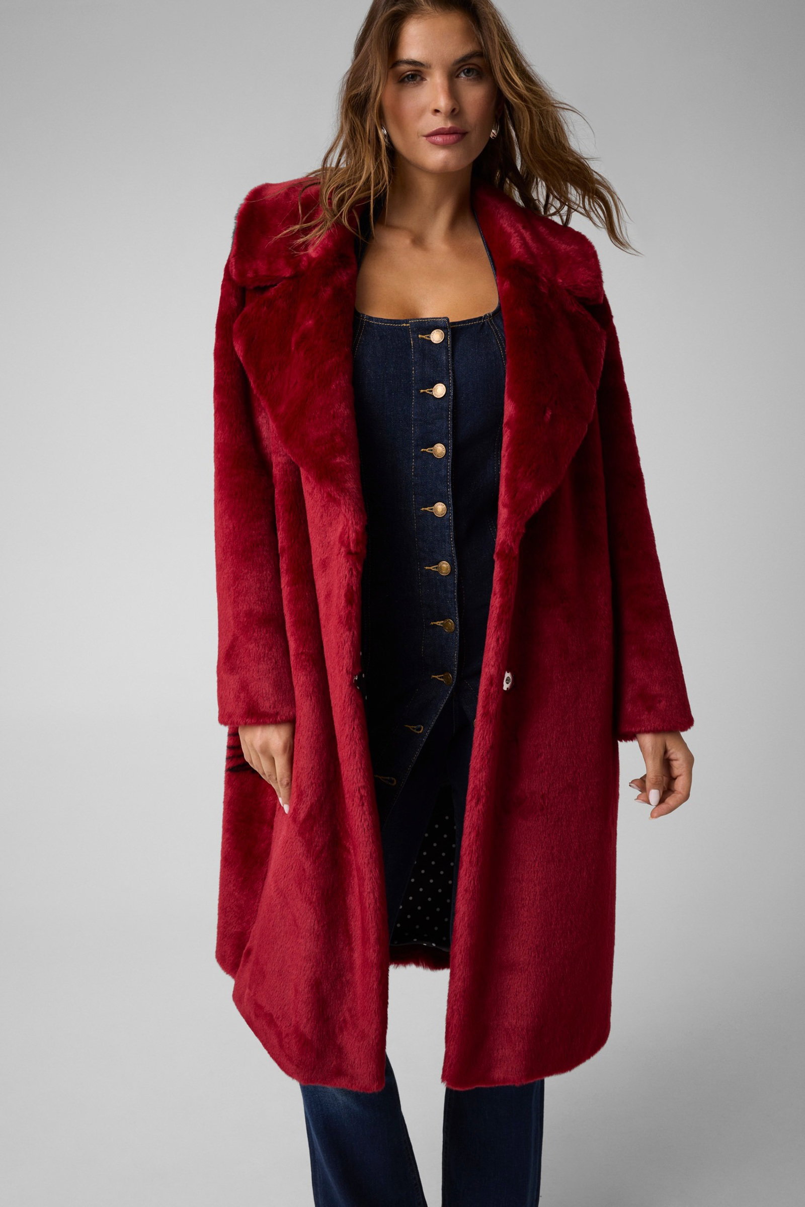 Guess Jas Van Imitatiebont for women in rood