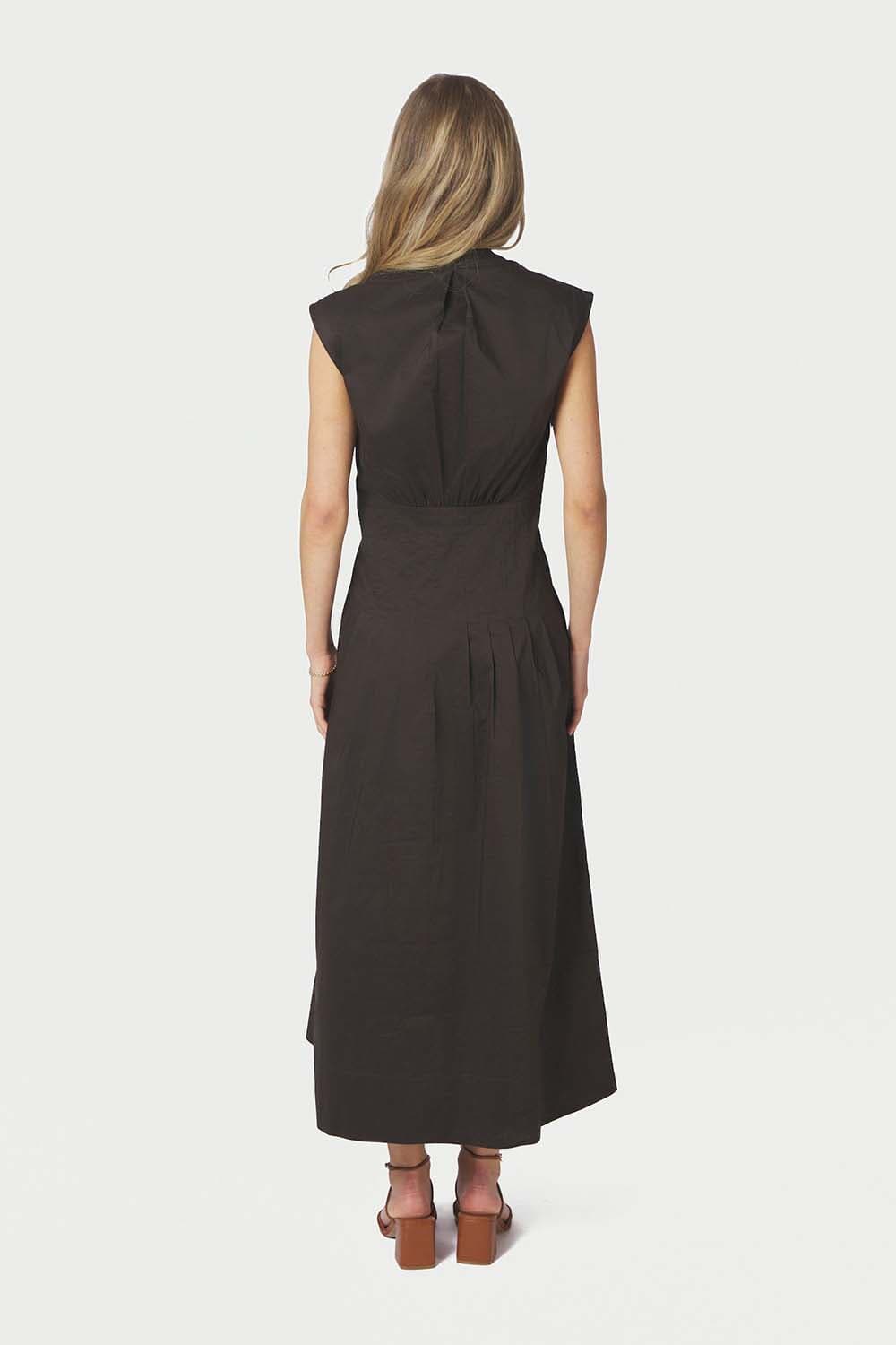 Neo Noir Jurk Irena Poplin Bruin dames