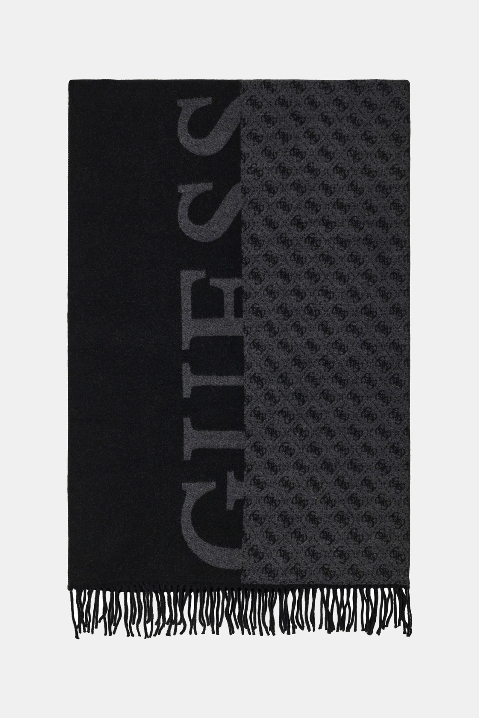 Guess Milano Jacquard Sjaal for men in zwart
