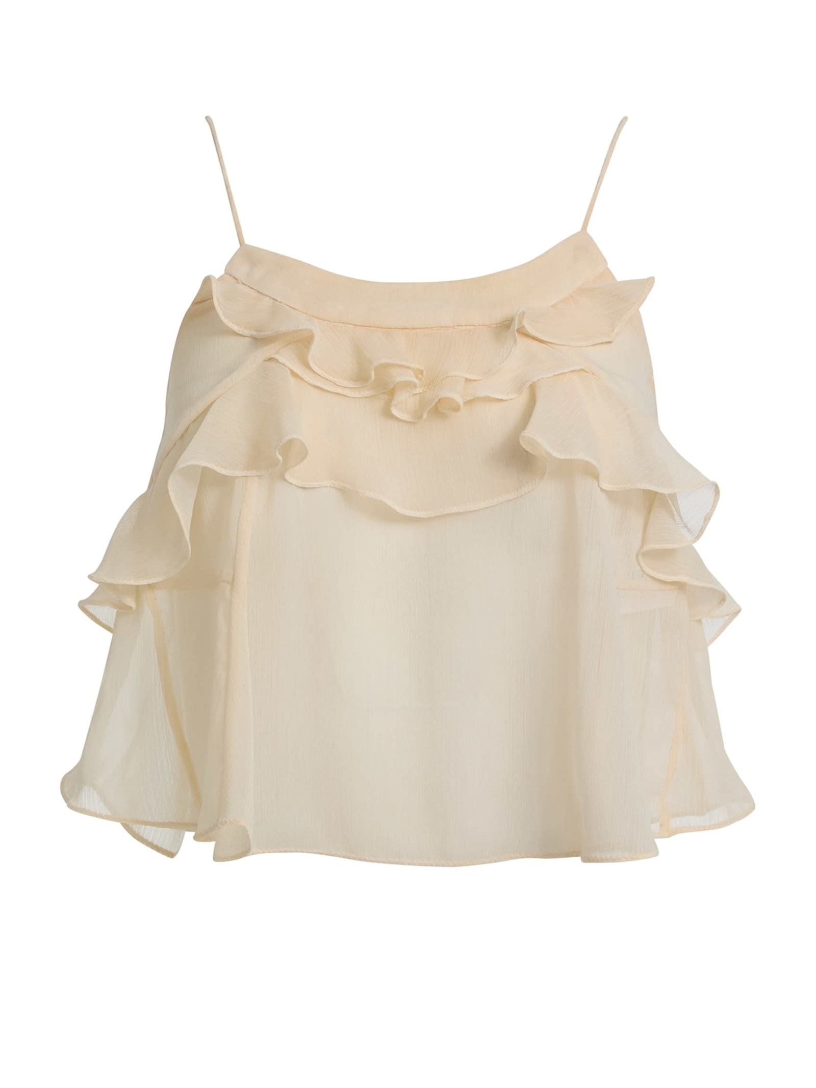 Guess Top Met Ruches in beige