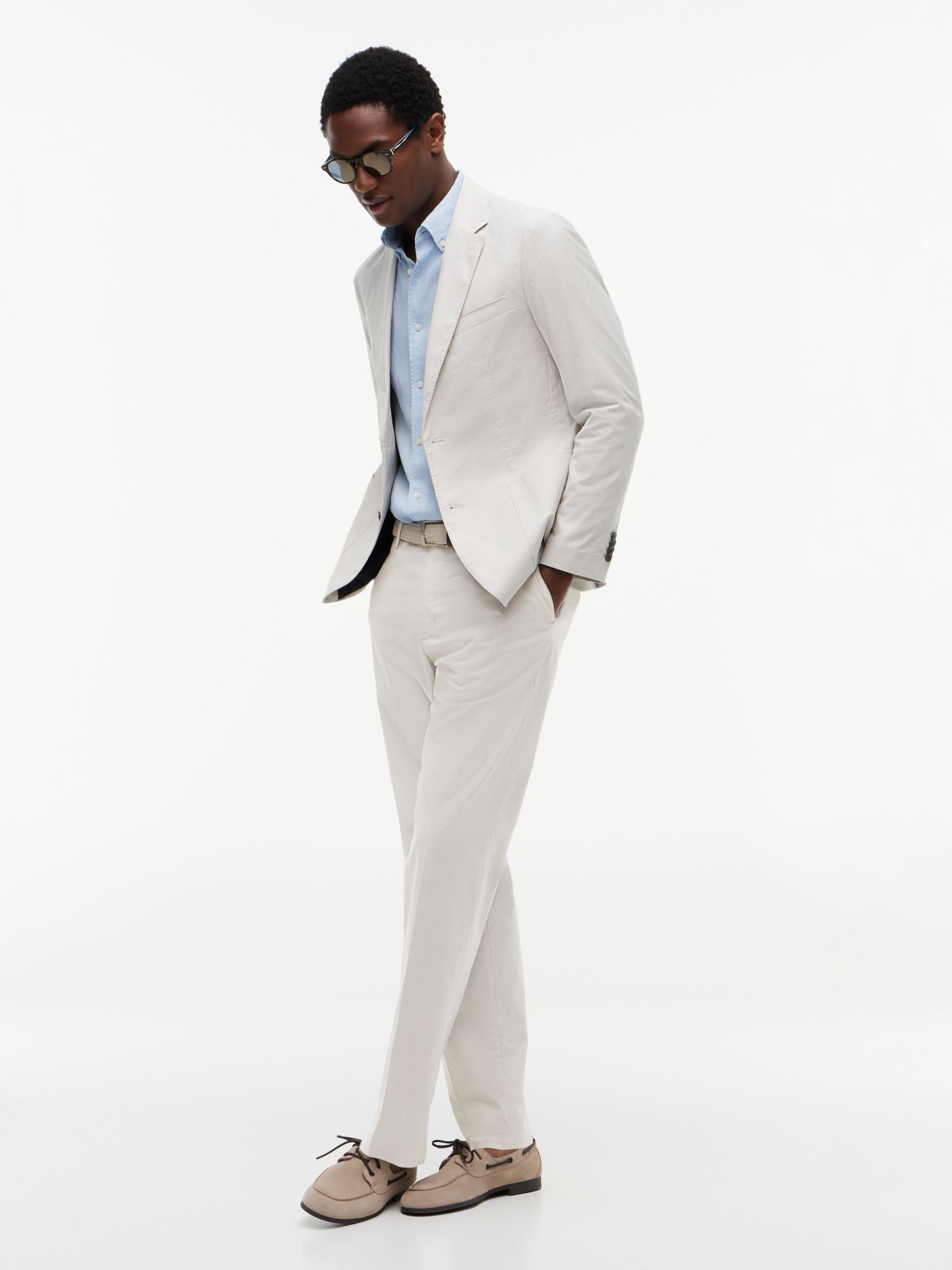 Tommy Hilfiger New York Label Regular Fit Blazer van dobbykatoen