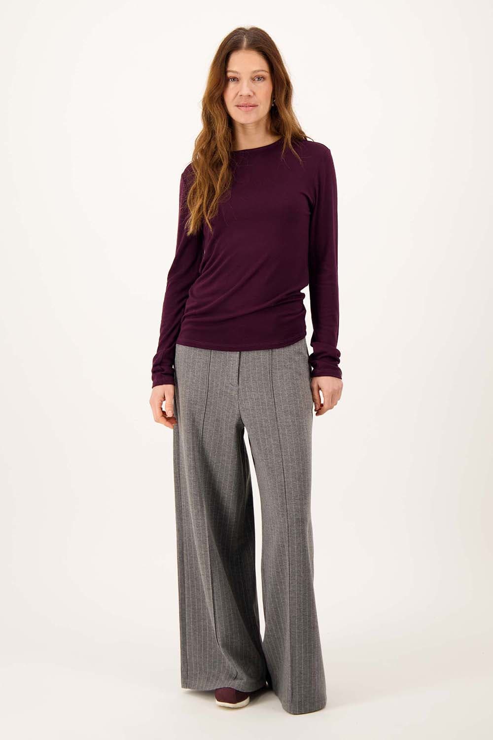 Zusss Top Bordeaux Rood dames