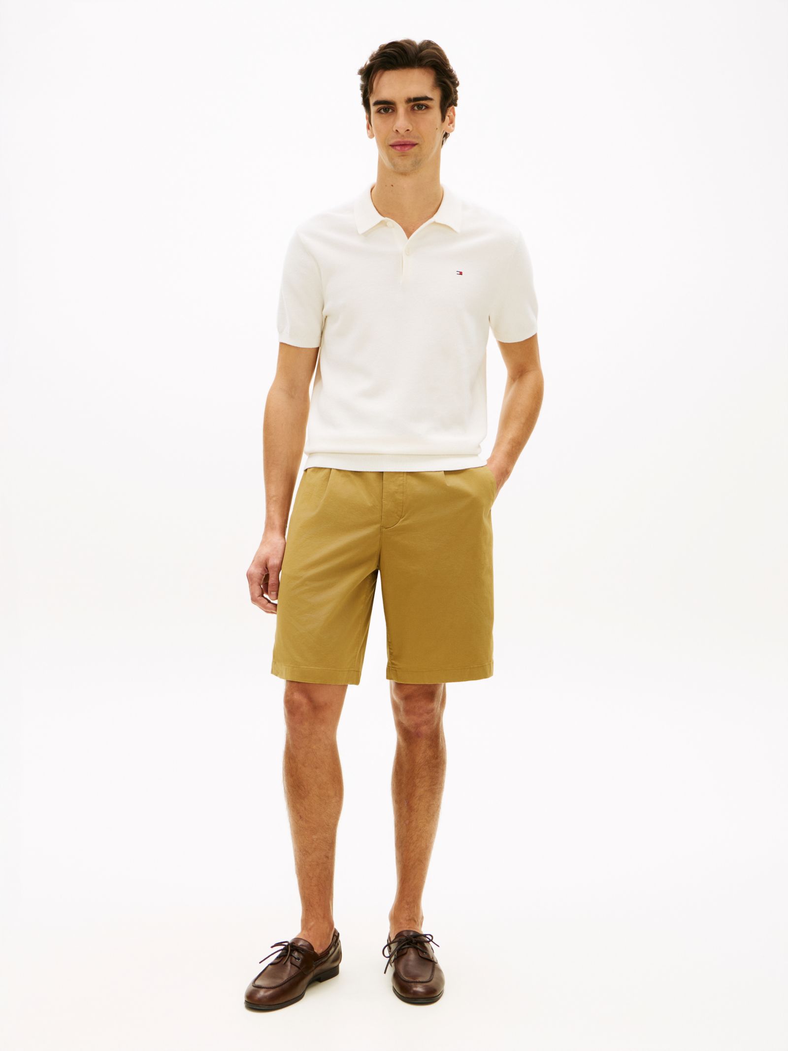 Tommy Hilfiger River lichtgewicht relaxed straight chino short in beige