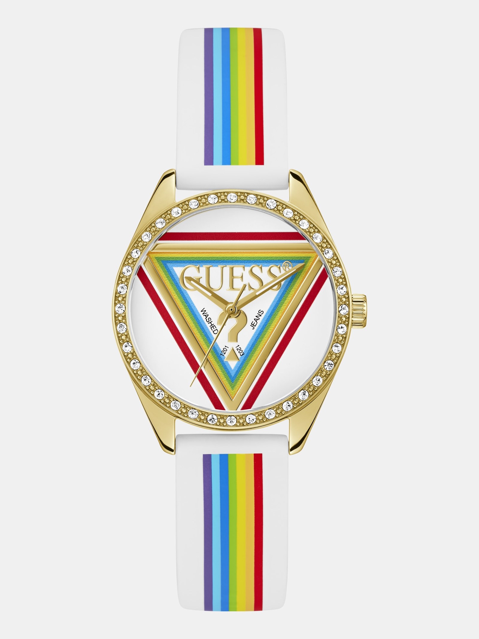 Guess Rainbow Siliconen Horloge, 34 Mm
