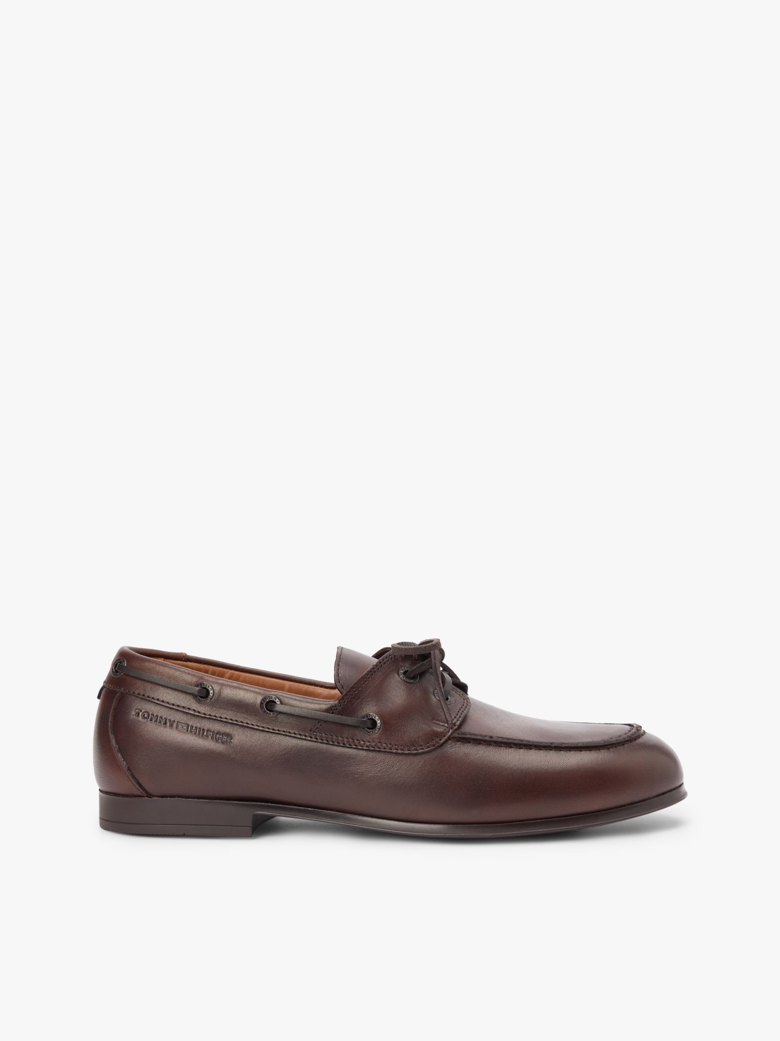 Tommy Hilfiger Flexibele leren bootschoen