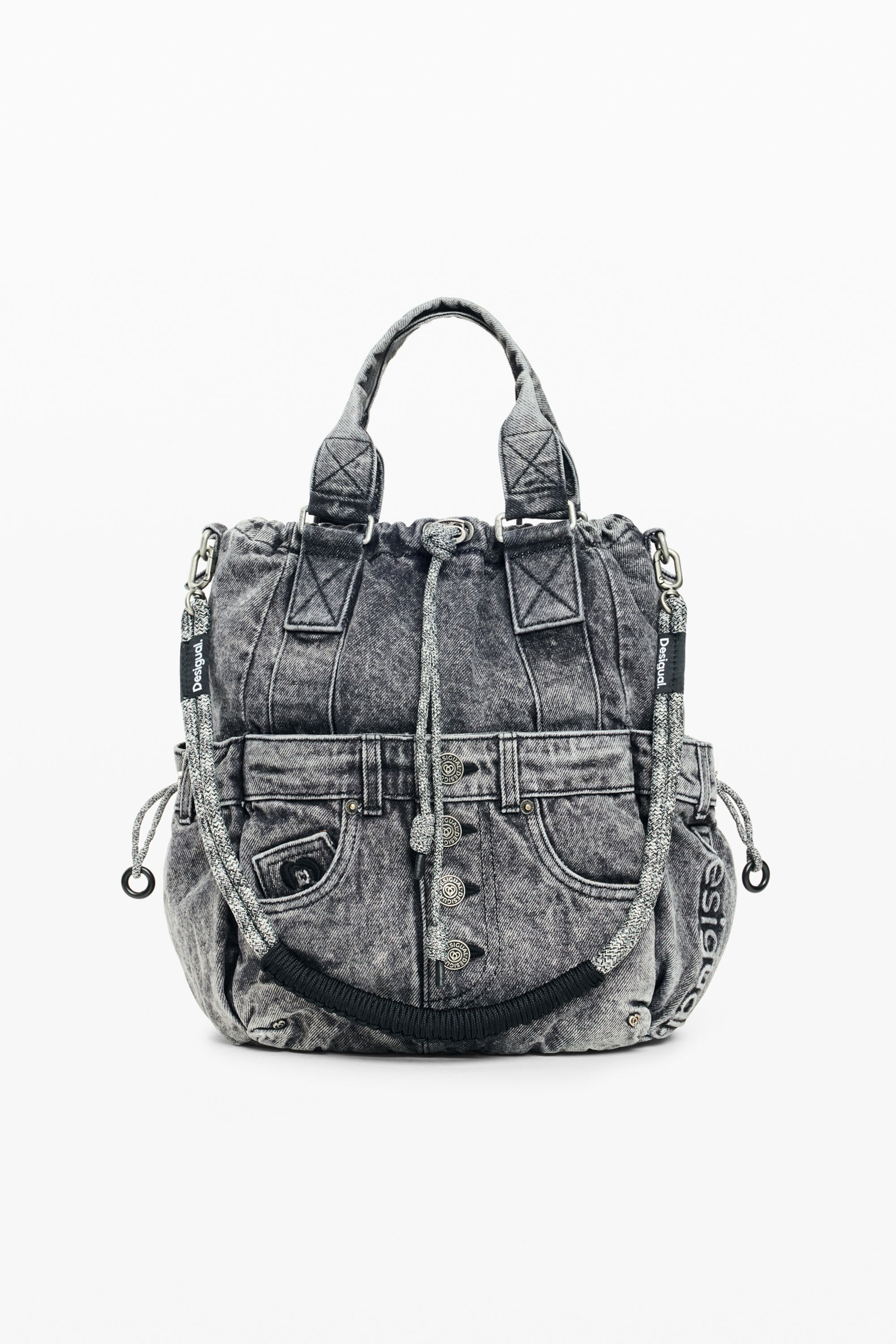 Desigual medium denim rugzak met meerdere draagposities