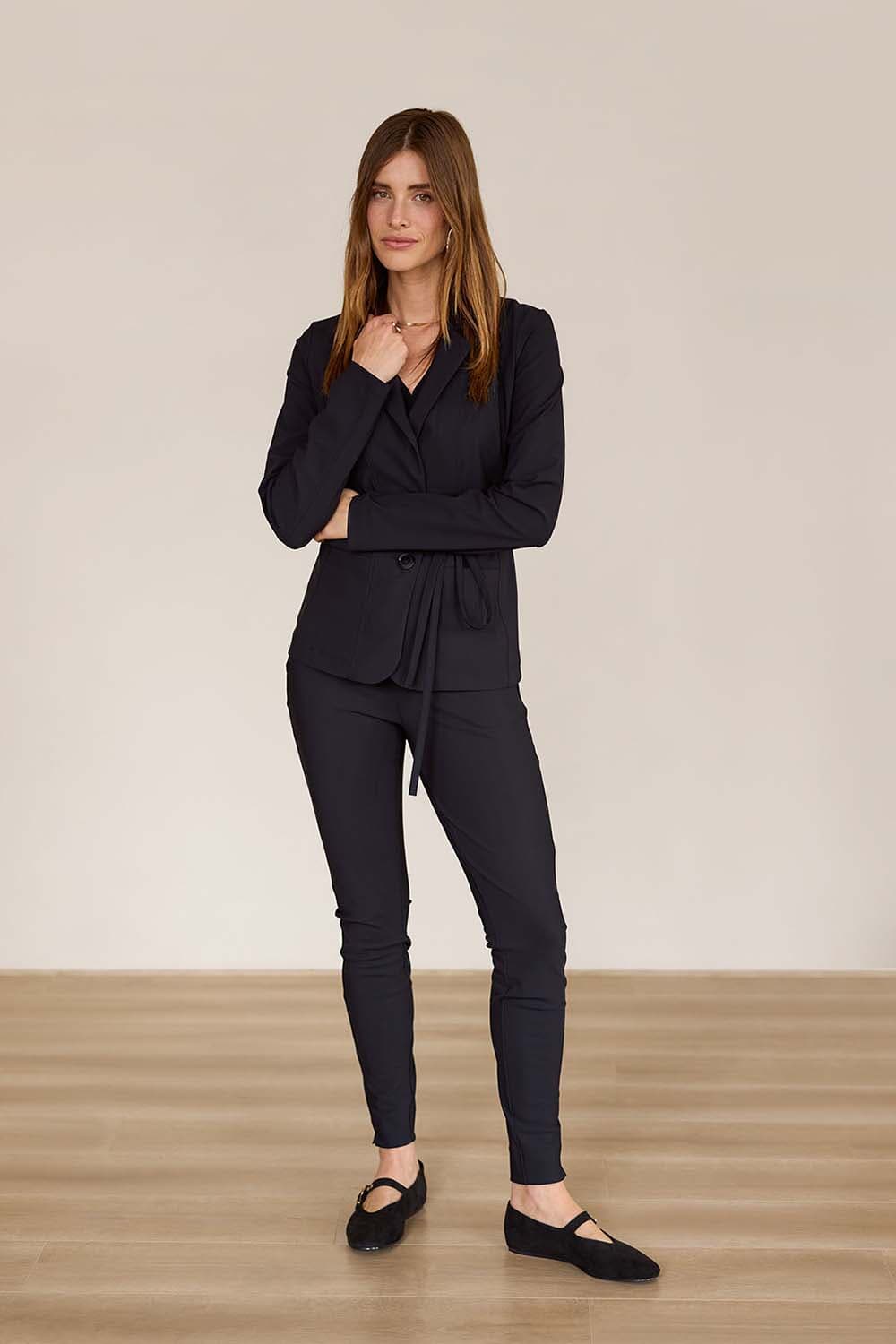 Studio Anneloes Broek Downstairs Bonded Zwart dames
