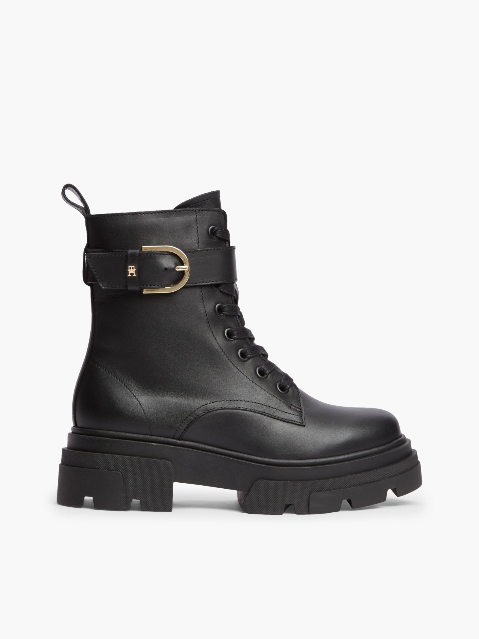 Tommy Hilfiger Waterdichte leren chunky veterlaars