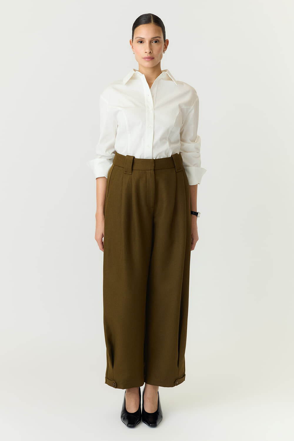 Y.A.S. Broek Colera Ankle Groen dames