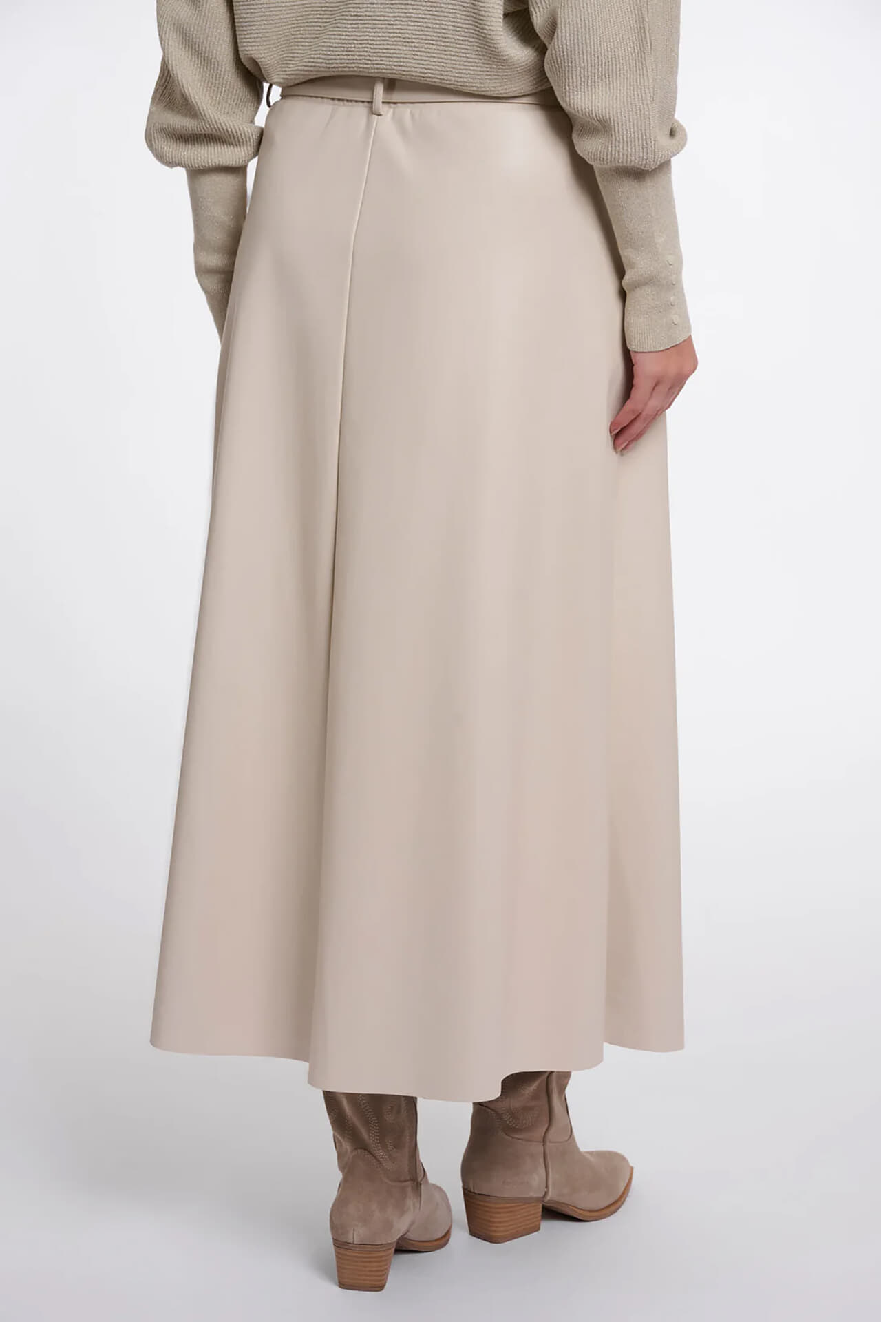 Rino & Pelle Rino & Pelle Rok Chelsea Faux leather with belt Beige dames