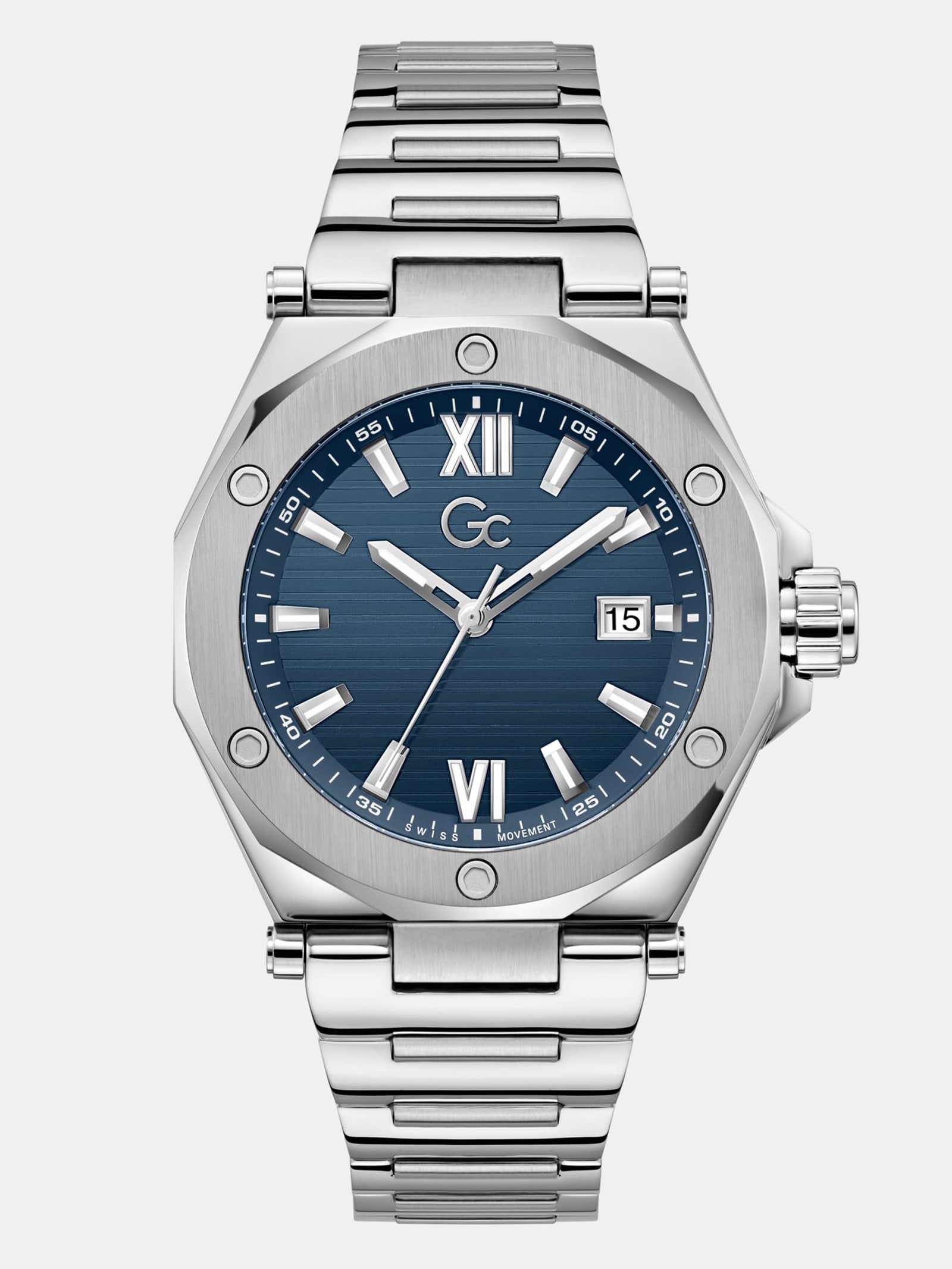 Guess Gc Roestvrijstalen Horloge 42 Mm in zilver