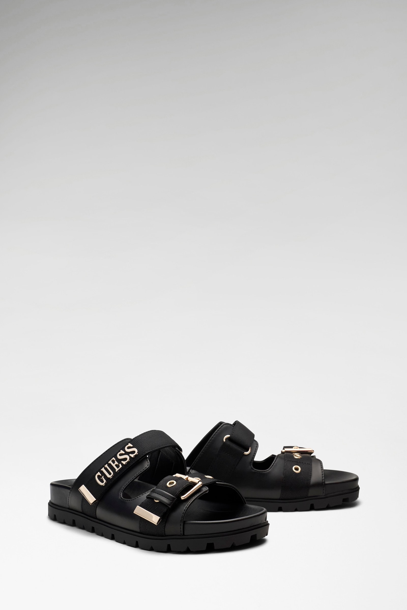 Guess Faxona Logo Sandalen in zwart