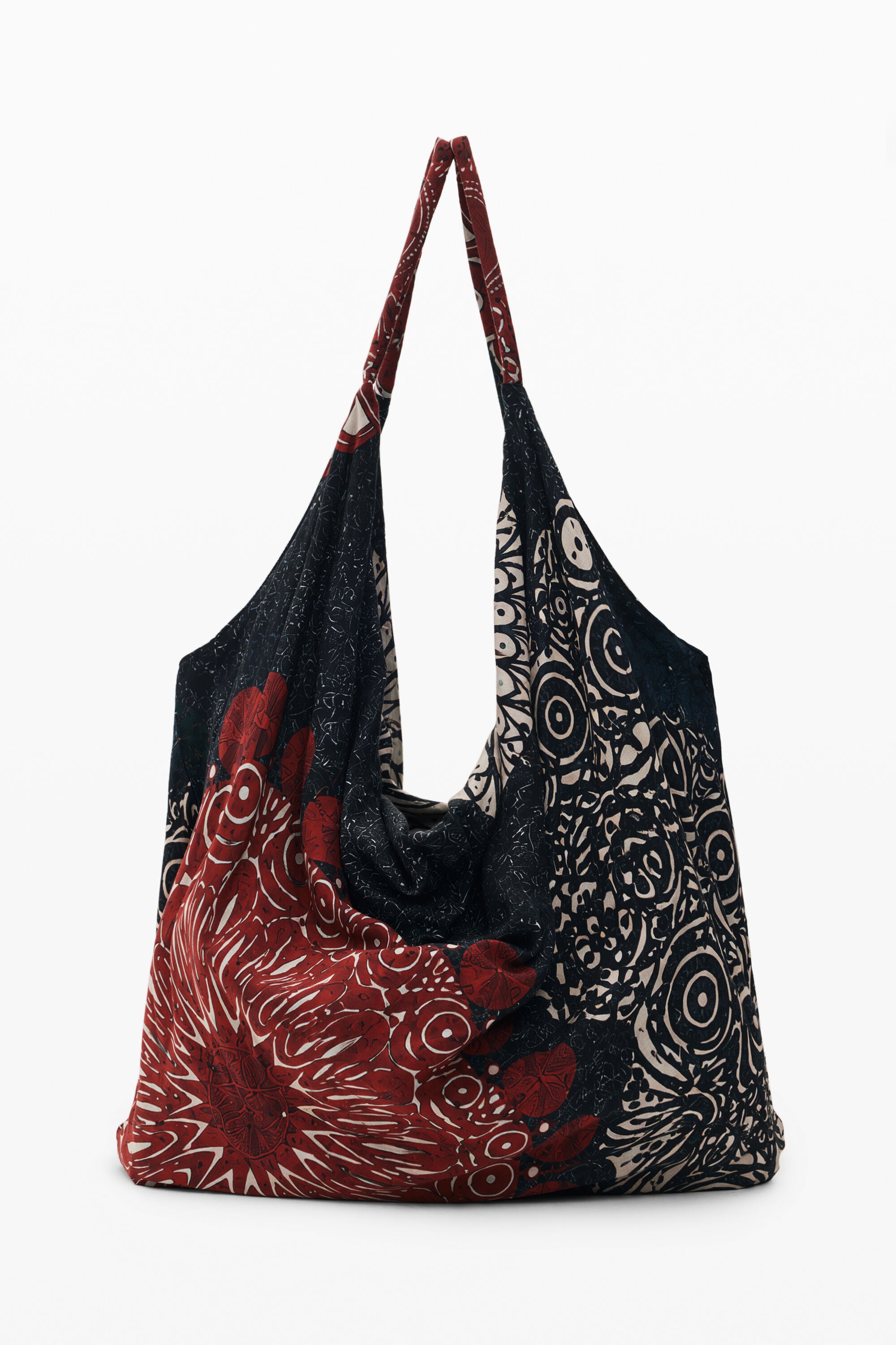 Desigual Middelgrote tas met print in zwart