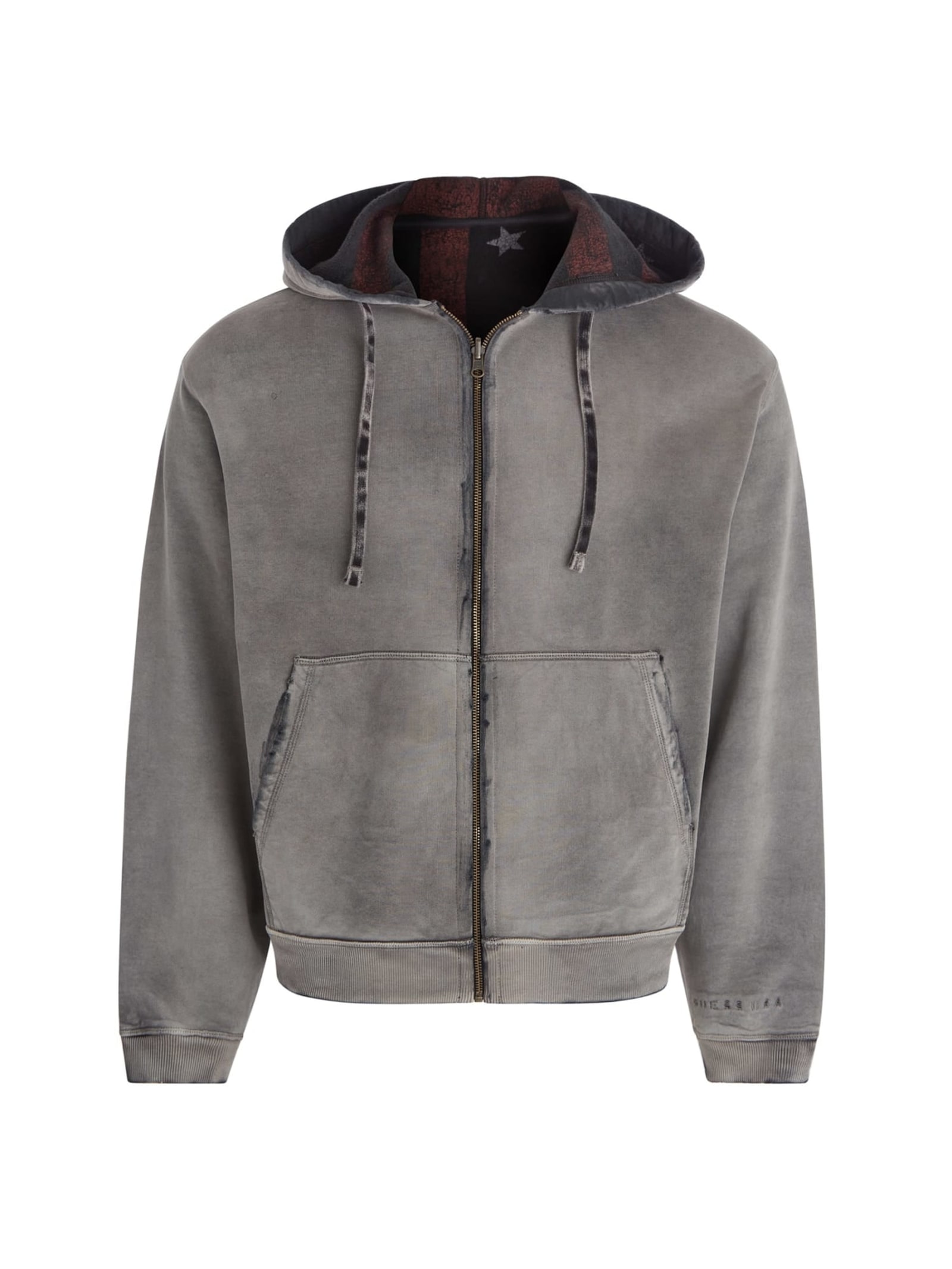 Guess Sweatshirt Met Volledige Rits voor heren in grijs